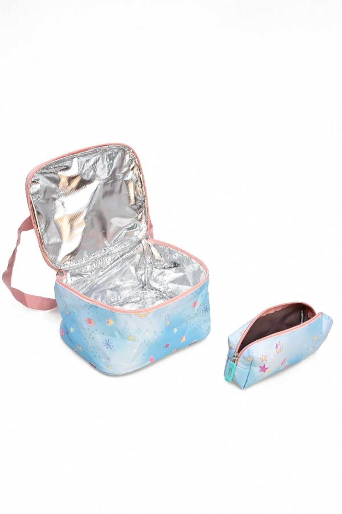 1385 3 lü Ortopedik Çok Gözlü Su Geçirmez Laptop Bölmeli Aksesuarlı Çocuk Okul Sırt Çanta