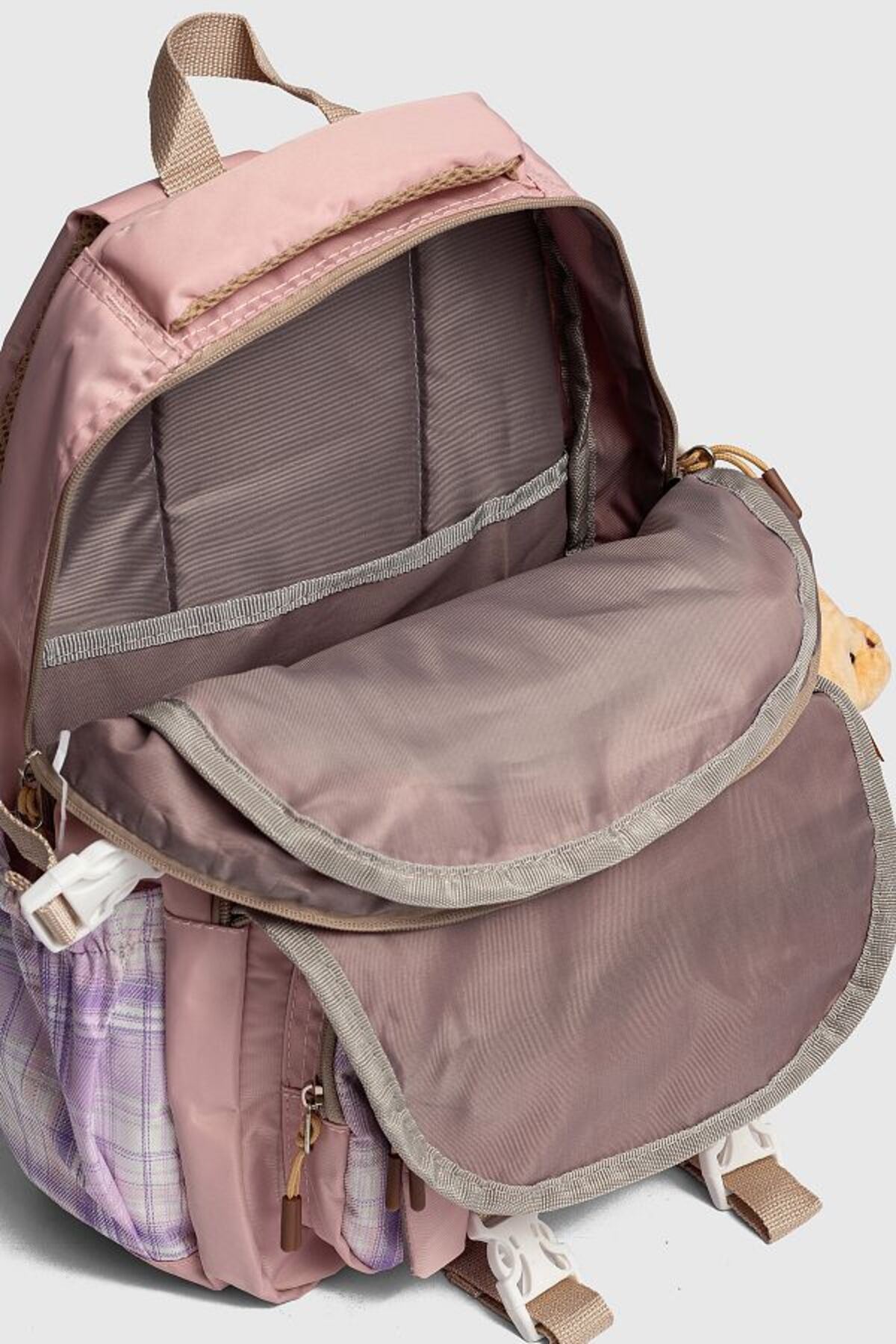 1396 3 lü Ortopedik Çok Gözlü Su Geçirmez Laptop Bölmeli Aksesuarlı Çocuk Okul Sırt Çanta