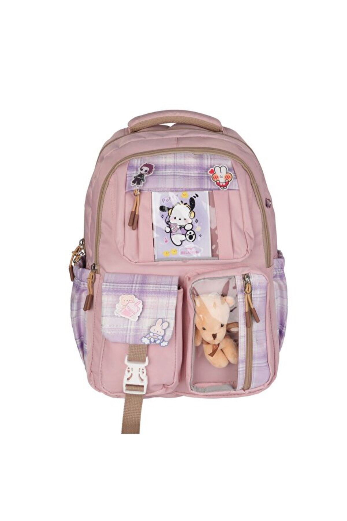 1395 3 lü Ortopedik Çok Gözlü Su Geçirmez Laptop Bölmeli Aksesuarlı Çocuk Okul Sırt Çanta