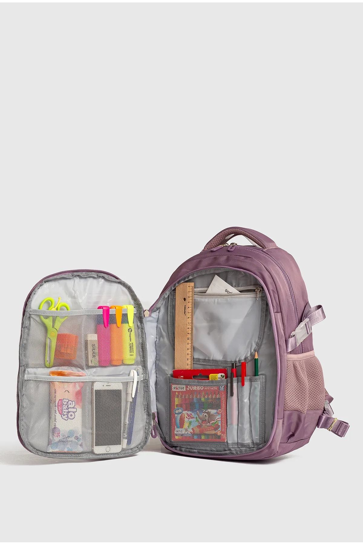 Tam Ortopedik Çok Gözlü Su Geçirmez Aksesuarlı Çocuk Okul Sırt Çanta