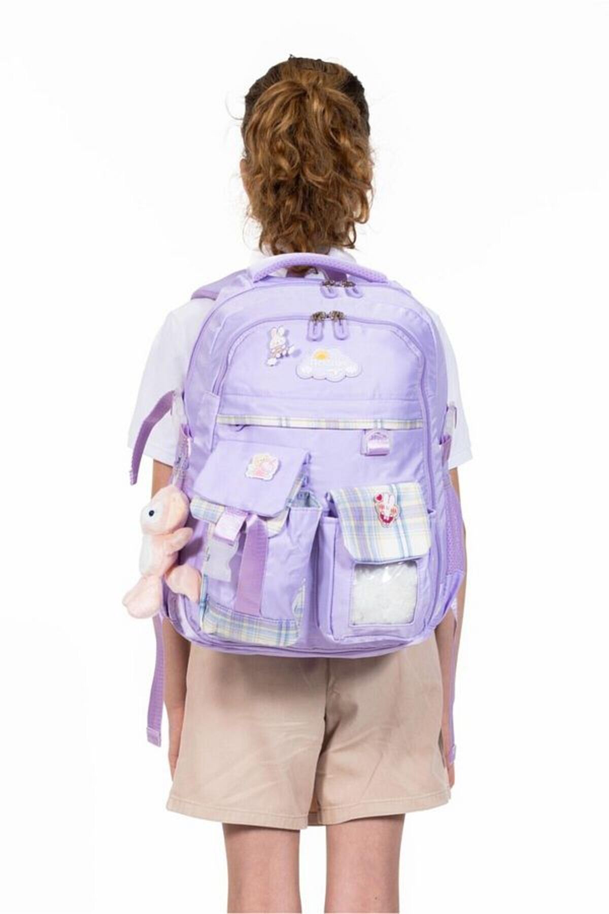 Tam Ortopedik Çok Gözlü Su Geçirmez Aksesuarlı Çocuk Okul Sırt Çanta