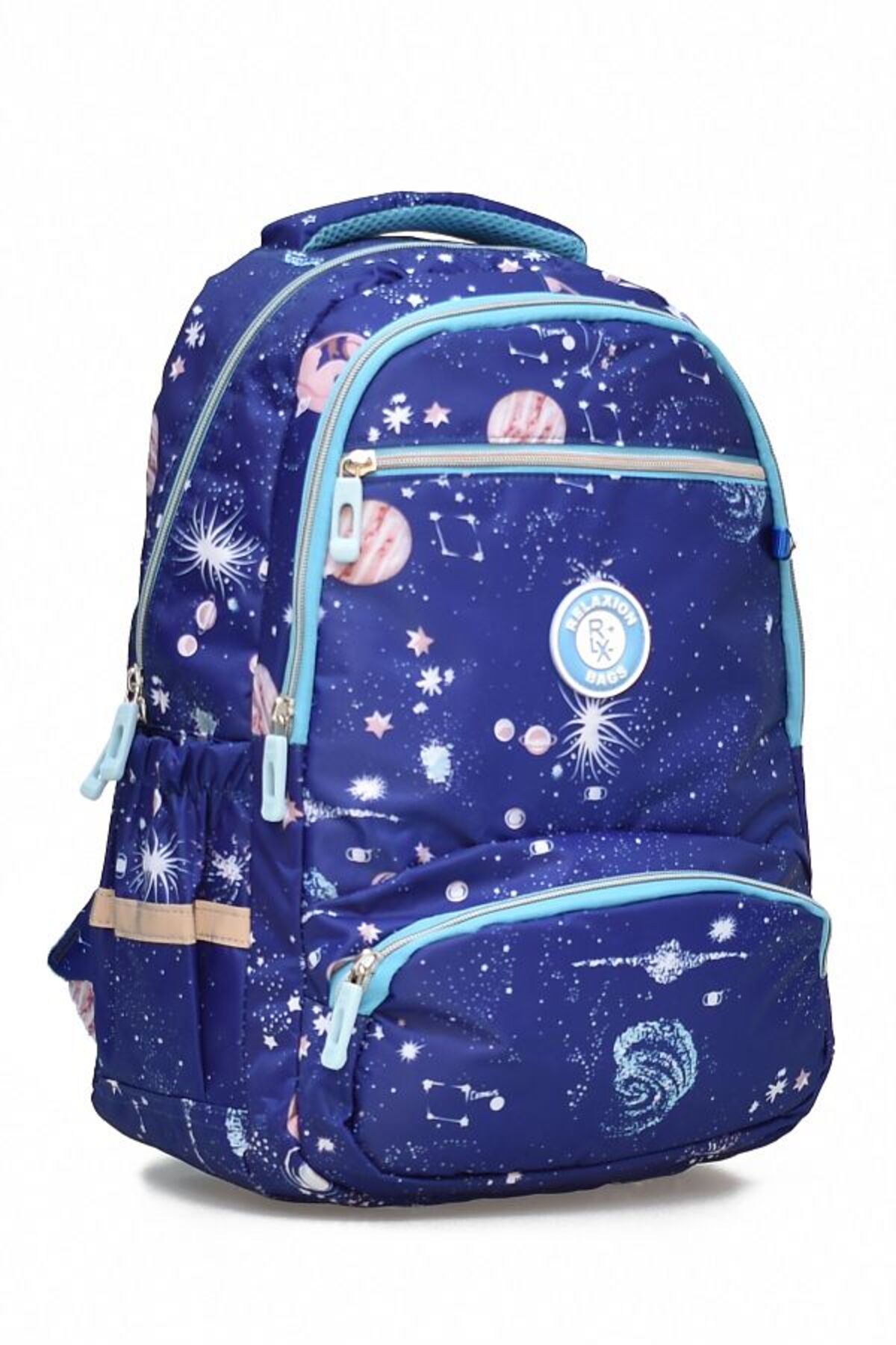 1385 3 lü Ortopedik Çok Gözlü Su Geçirmez Laptop Bölmeli Aksesuarlı Çocuk Okul Sırt Çanta