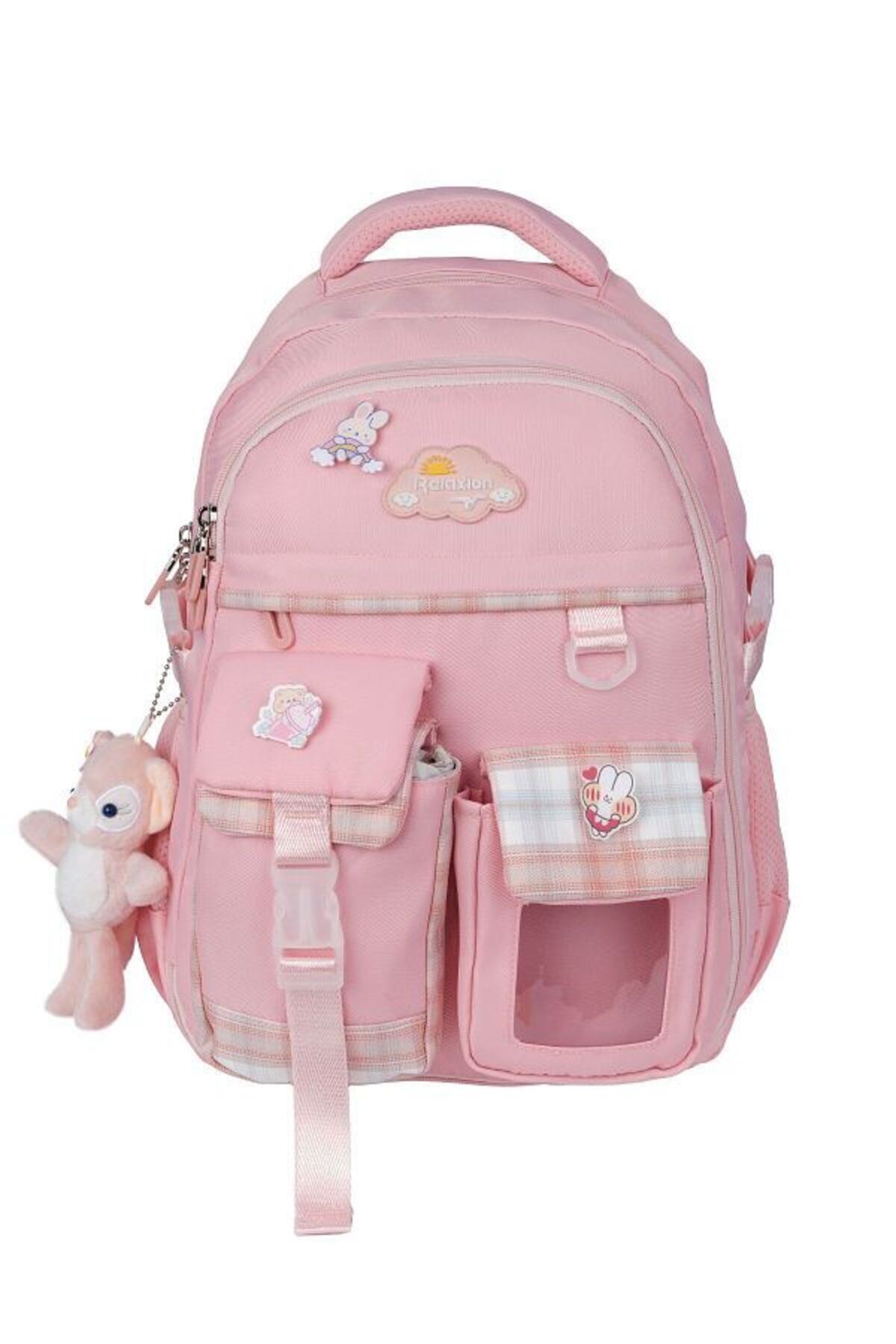 Tam Ortopedik Çok Gözlü Su Geçirmez Aksesuarlı Çocuk Okul Sırt Çanta