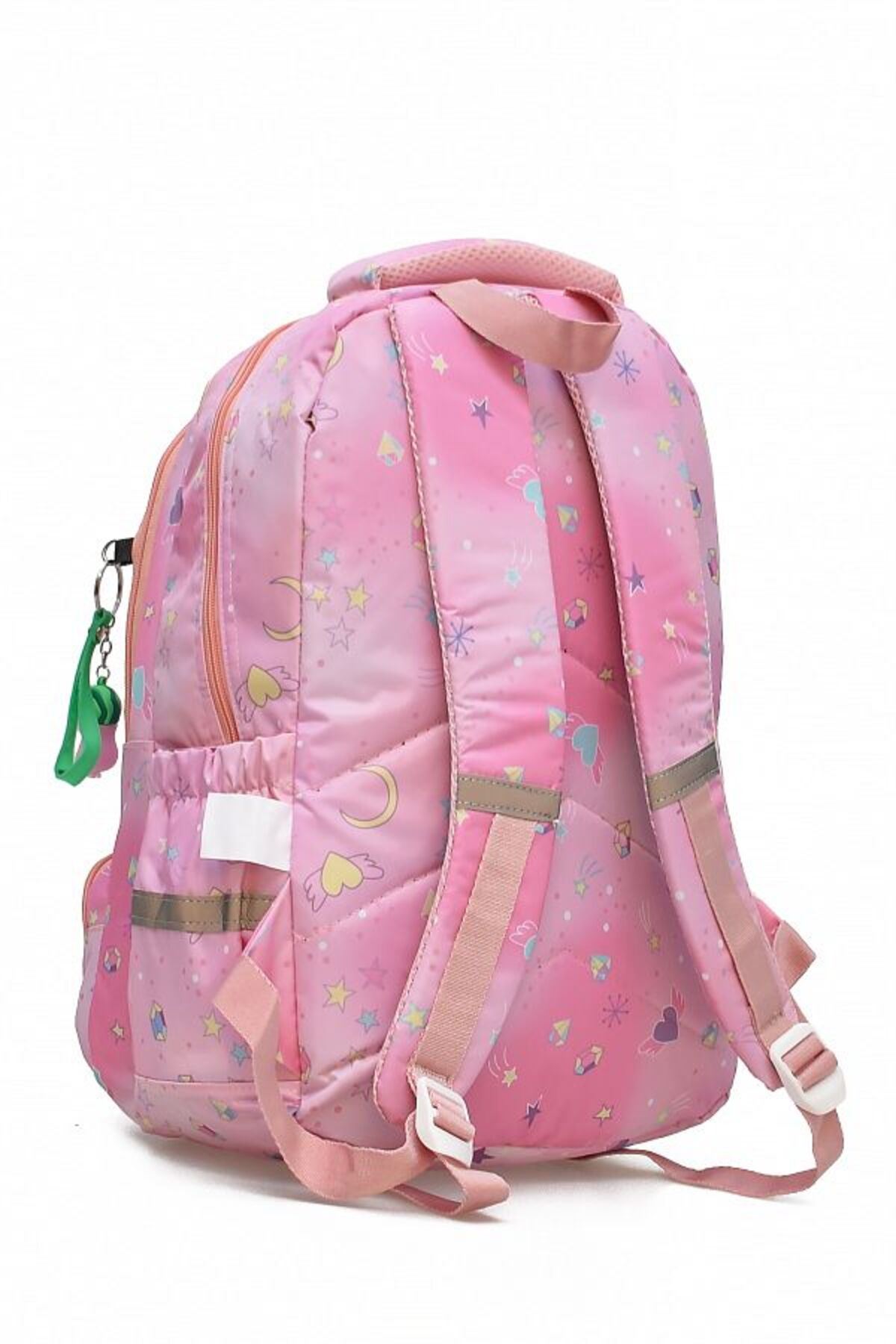 1385 3 lü Ortopedik Çok Gözlü Su Geçirmez Laptop Bölmeli Aksesuarlı Çocuk Okul Sırt Çanta