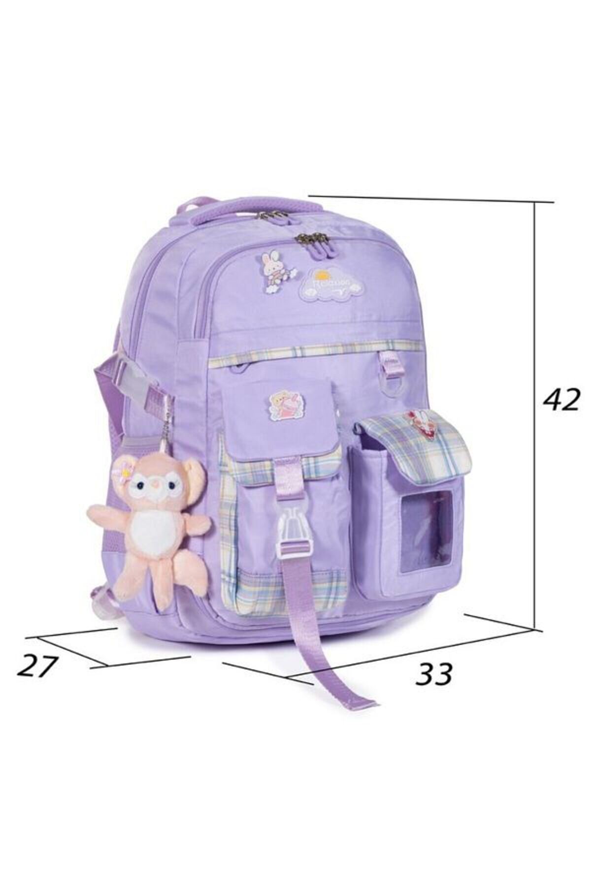 Tam Ortopedik Çok Gözlü Su Geçirmez Aksesuarlı Çocuk Okul Sırt Çanta