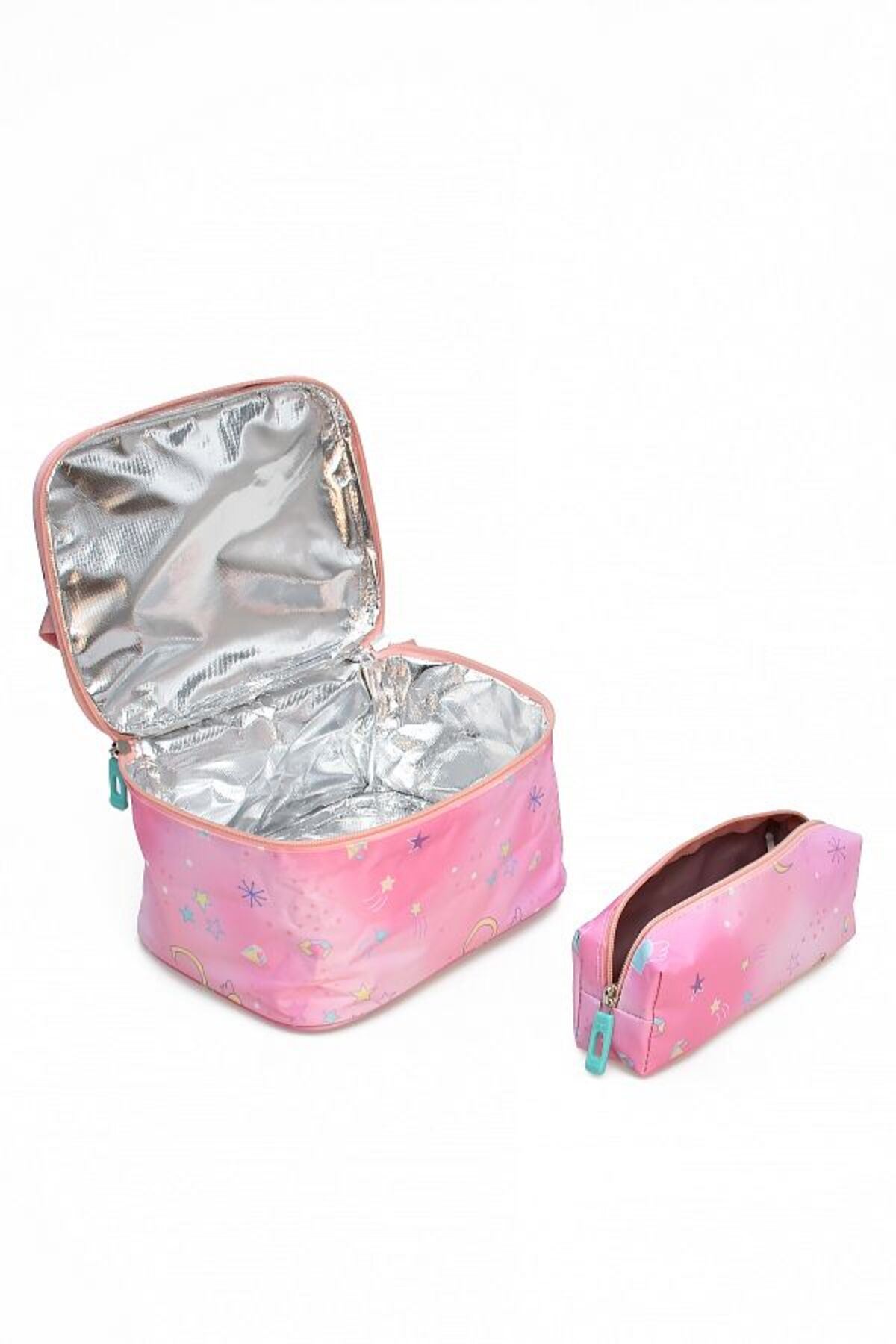 1385 3 lü Ortopedik Çok Gözlü Su Geçirmez Laptop Bölmeli Aksesuarlı Çocuk Okul Sırt Çanta