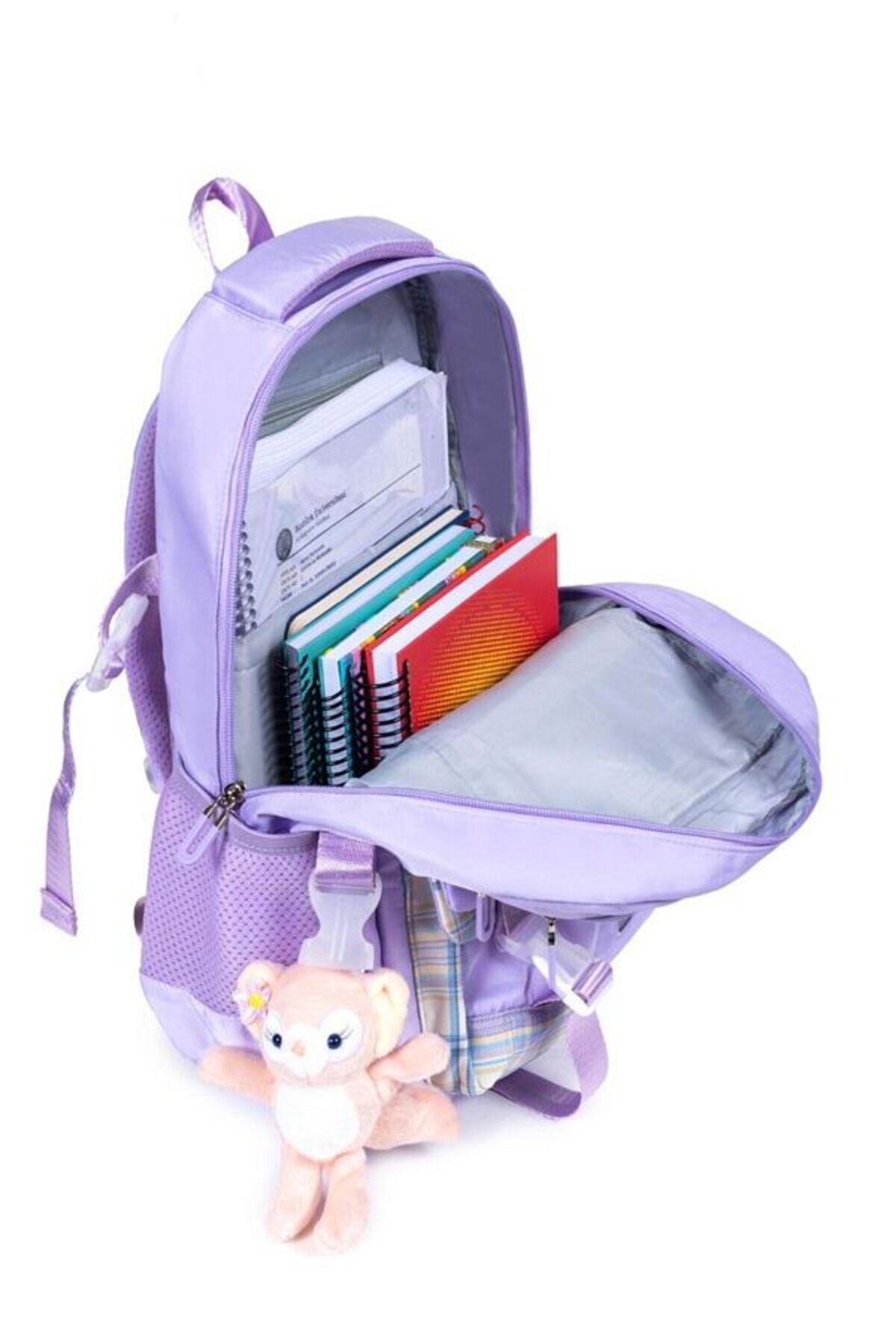 Tam Ortopedik Çok Gözlü Su Geçirmez Aksesuarlı Çocuk Okul Sırt Çanta