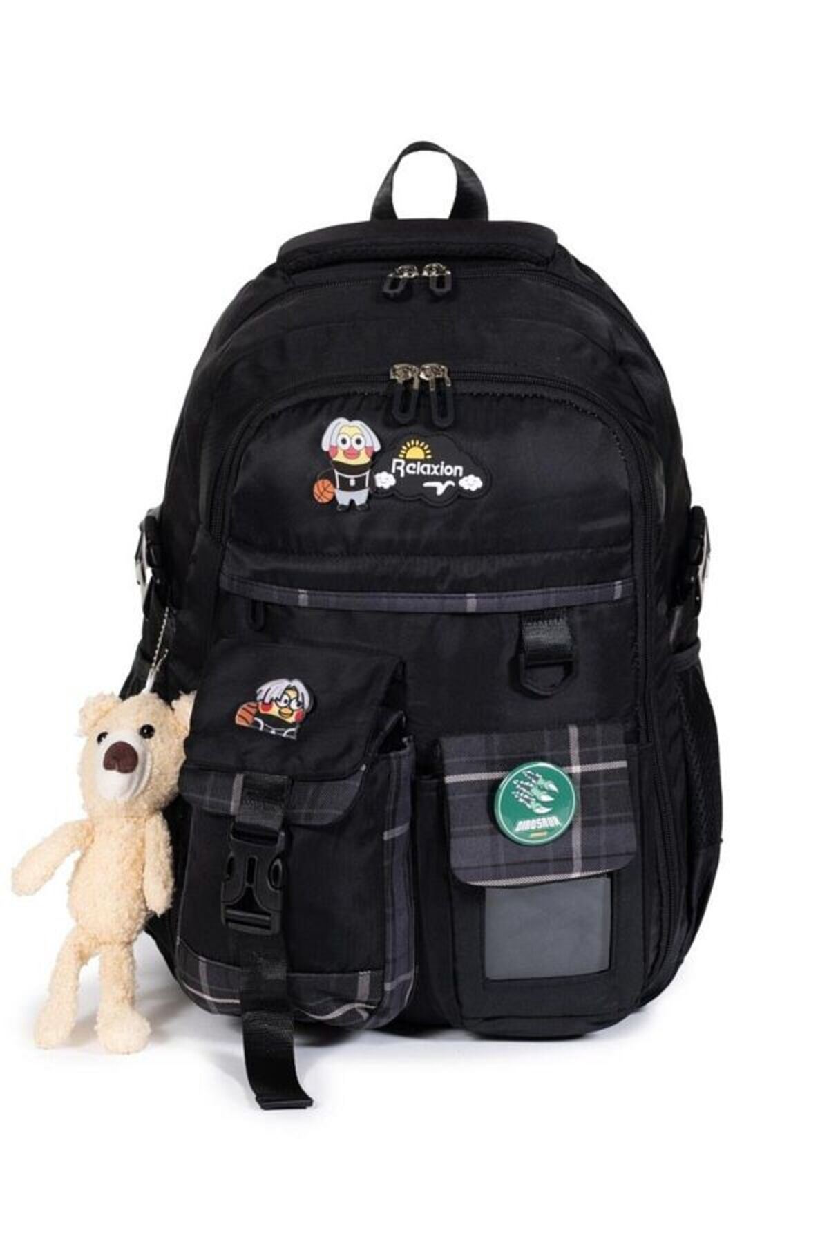 Tam Ortopedik Çok Gözlü Su Geçirmez Aksesuarlı Çocuk Okul Sırt Çanta