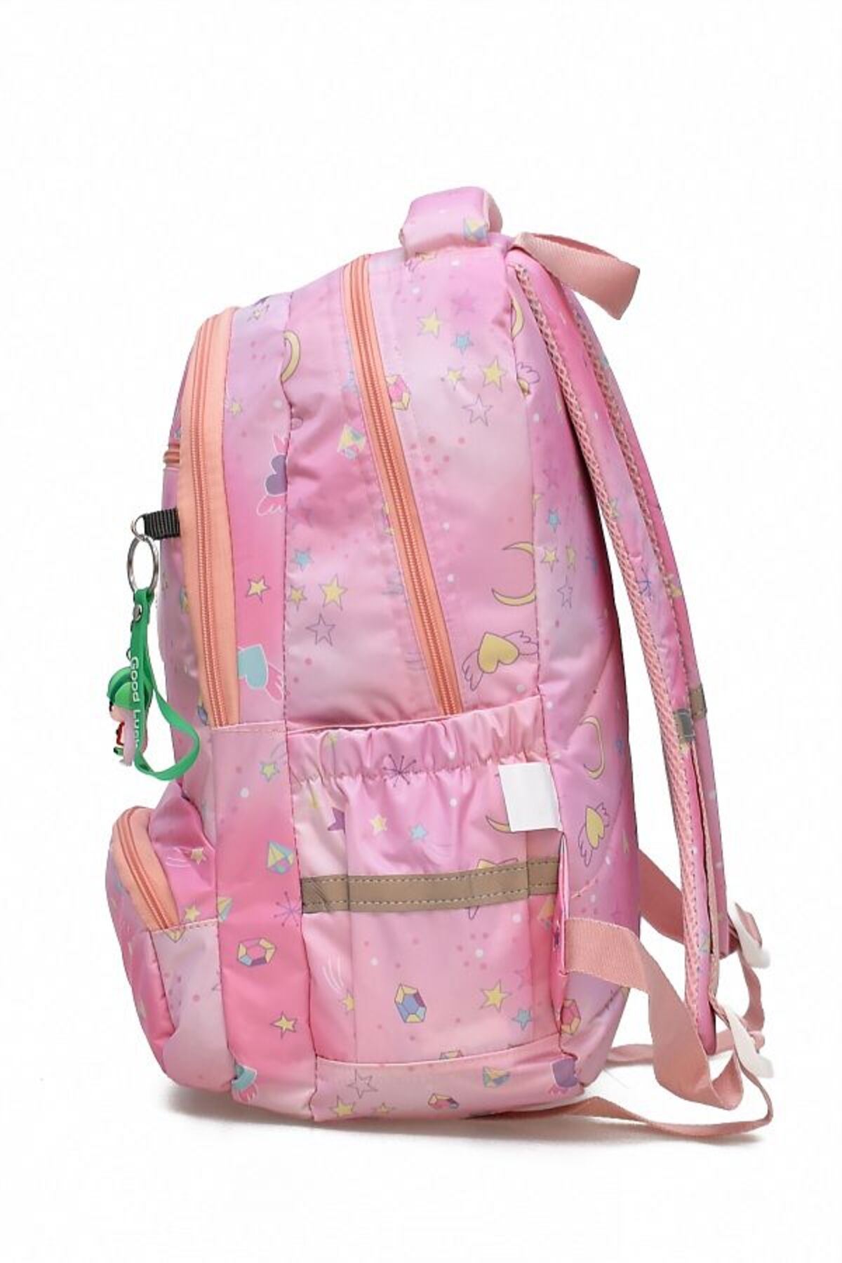 1385 3 lü Ortopedik Çok Gözlü Su Geçirmez Laptop Bölmeli Aksesuarlı Çocuk Okul Sırt Çanta