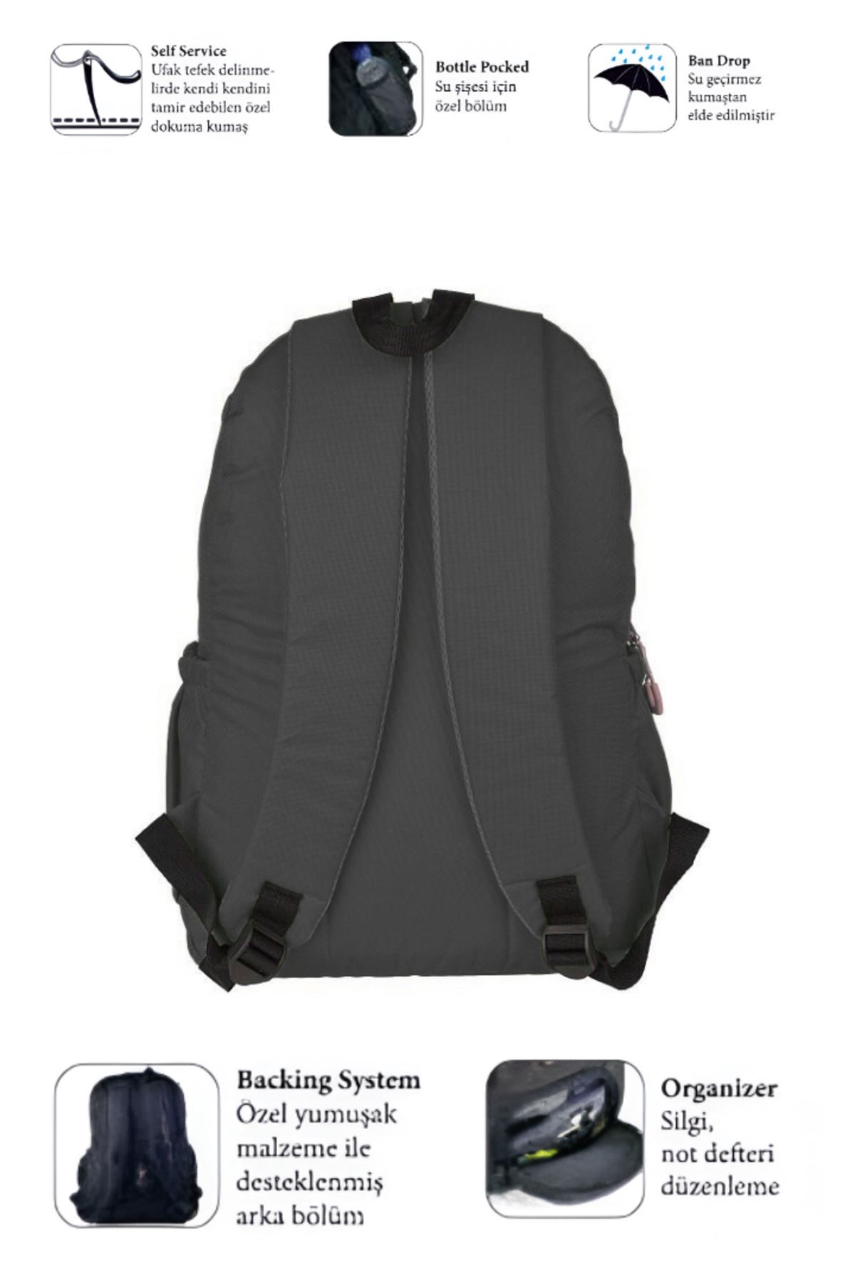 900 Ortopedik Çok Gözlü Okul & Günlük Sırt Çantası