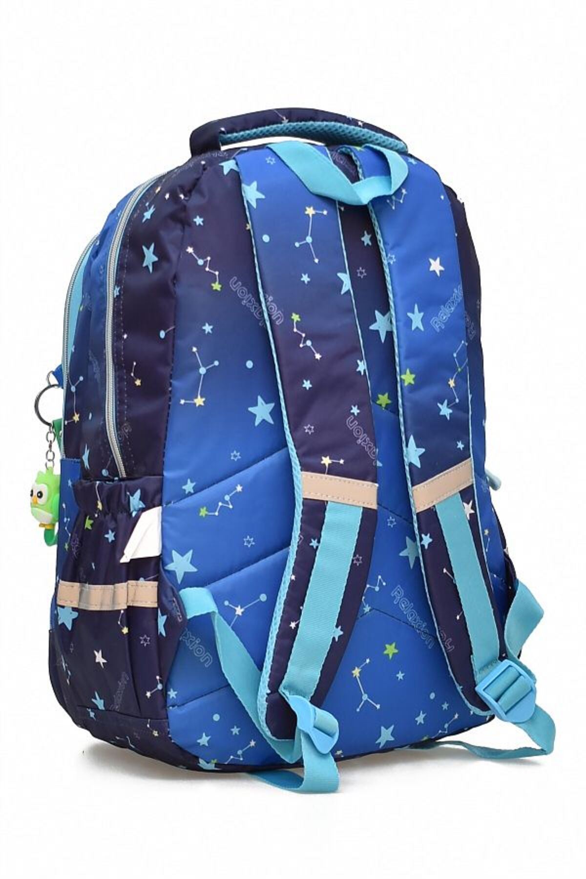 1385 3 lü Ortopedik Çok Gözlü Su Geçirmez Laptop Bölmeli Aksesuarlı Çocuk Okul Sırt Çanta