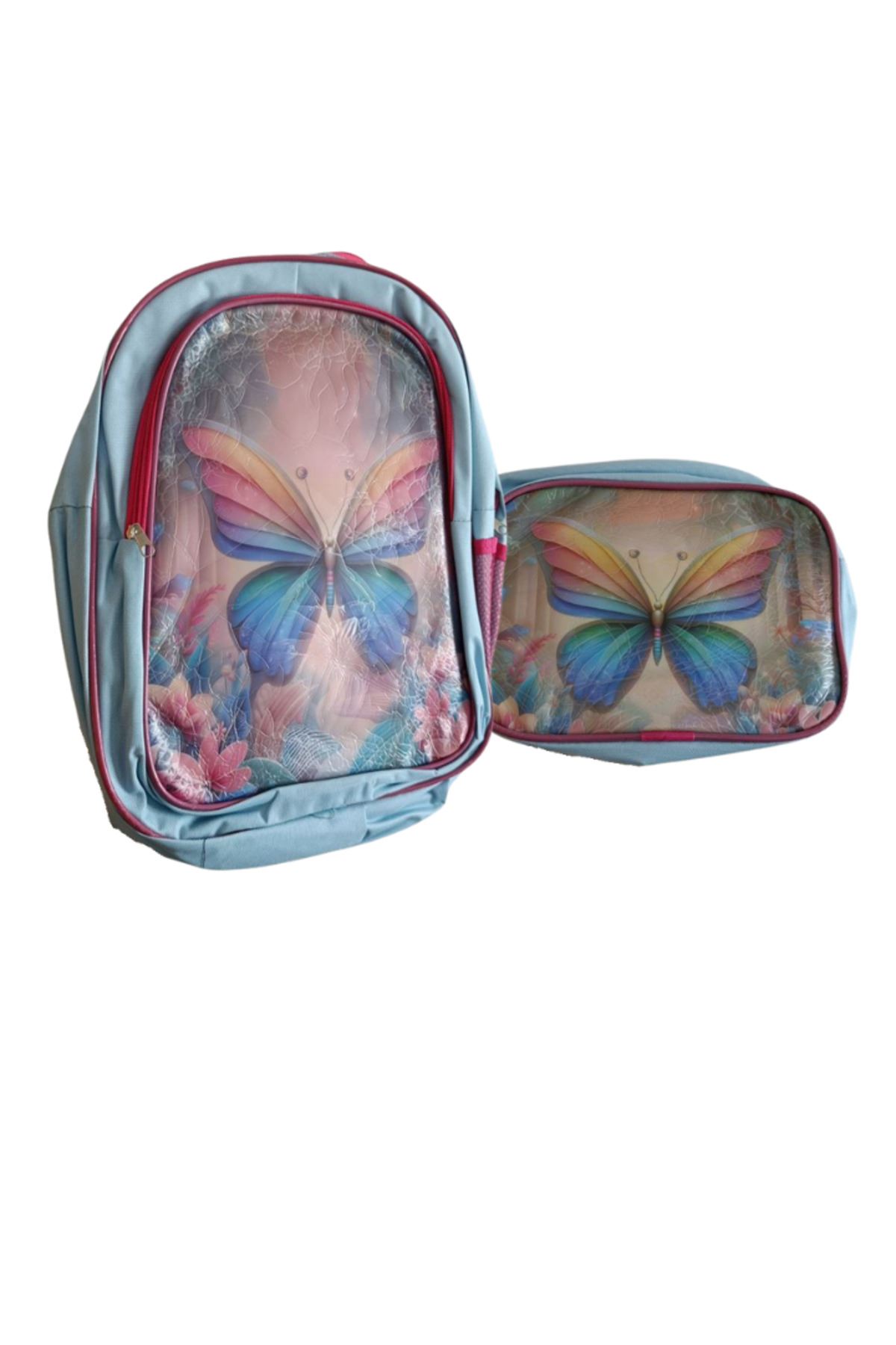 1308-09 2 Lİ SET BESLENMELİ ORTOPEDİK ANAOKULU KÜÇÜK YAŞ OKUL ÇANTASI