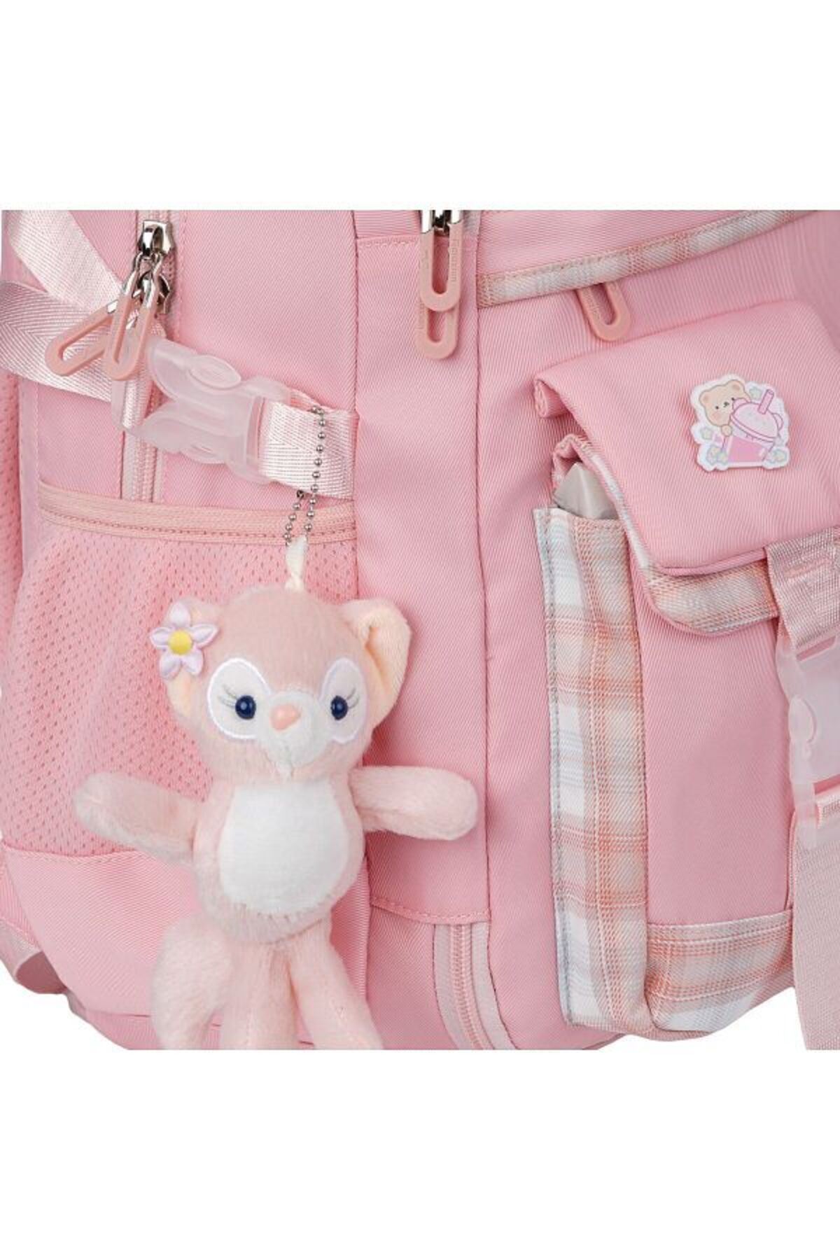 Tam Ortopedik Çok Gözlü Su Geçirmez Aksesuarlı Çocuk Okul Sırt Çanta