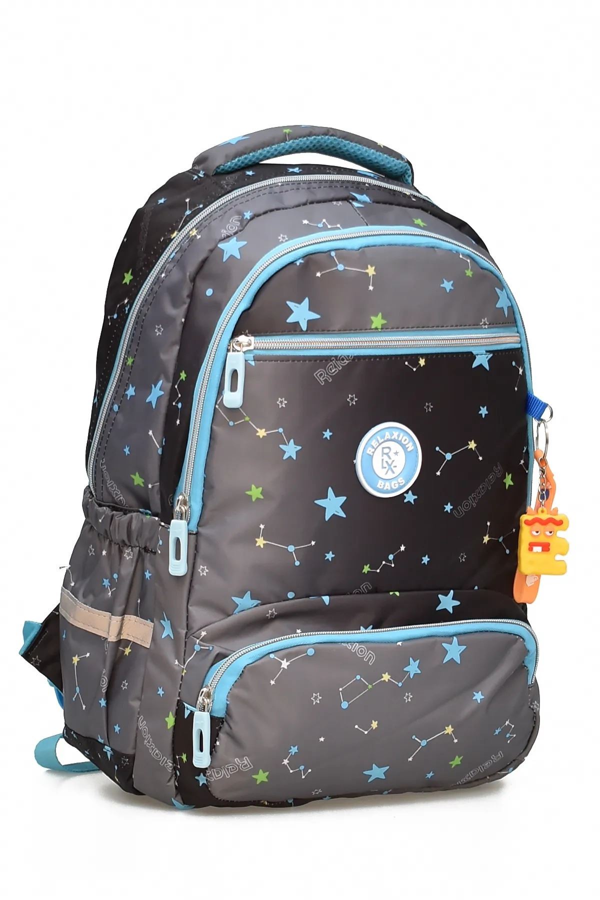 1385 3 lü Ortopedik Çok Gözlü Su Geçirmez Laptop Bölmeli Aksesuarlı Çocuk Okul Sırt Çanta