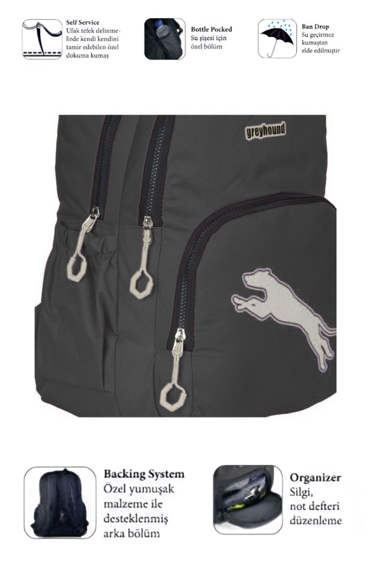 900 Ortopedik Çok Gözlü Okul & Günlük Sırt Çantası