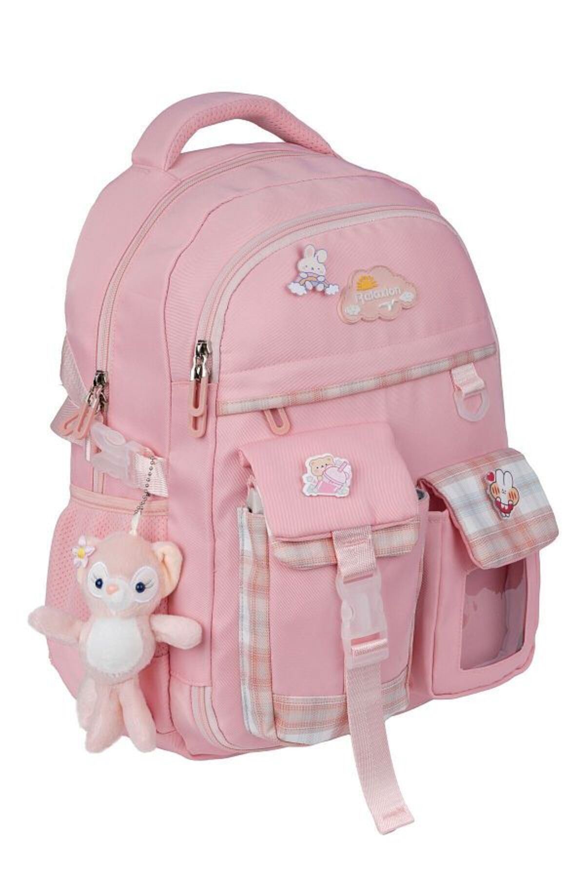 Tam Ortopedik Çok Gözlü Su Geçirmez Aksesuarlı Çocuk Okul Sırt Çanta