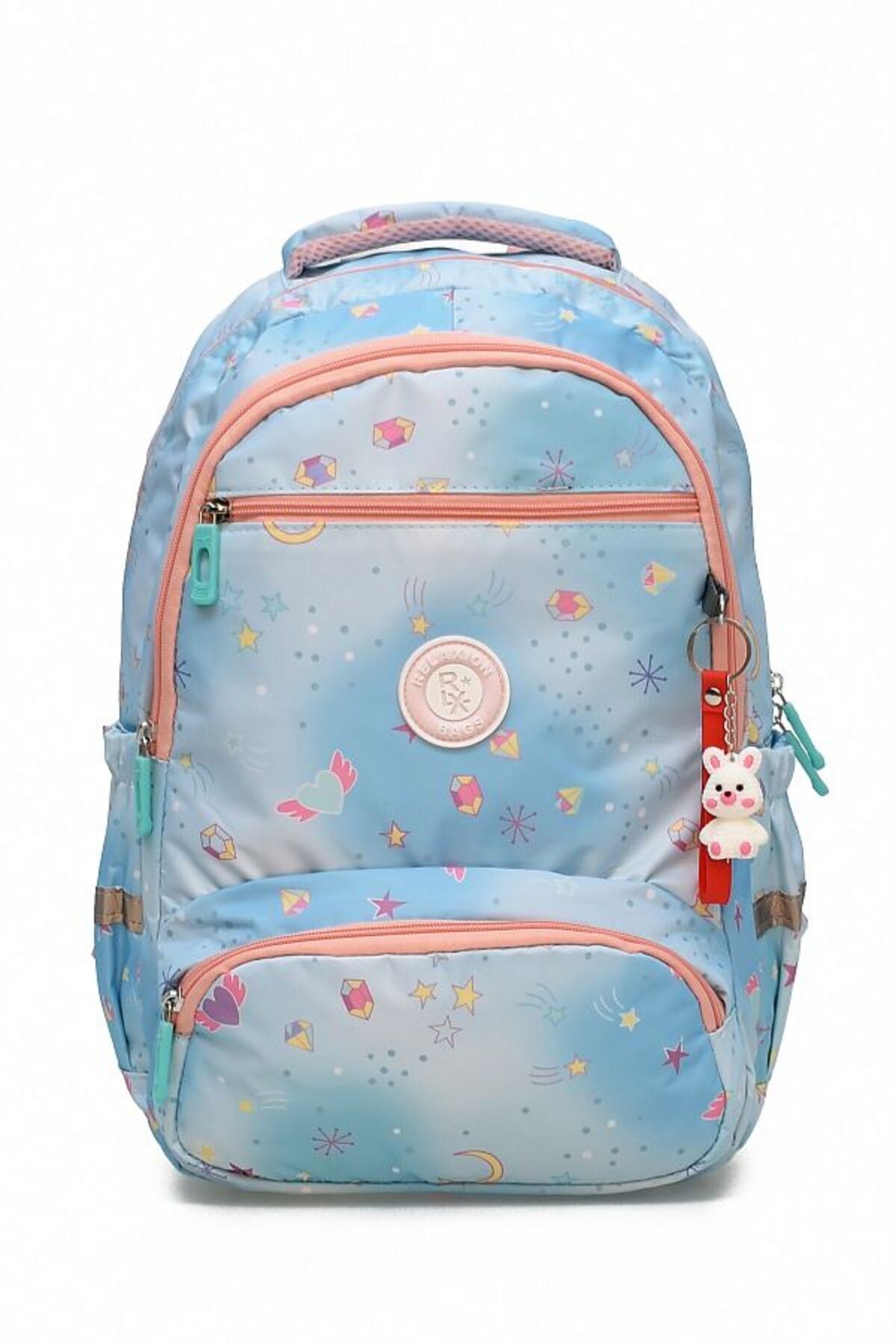 1385 3 lü Ortopedik Çok Gözlü Su Geçirmez Laptop Bölmeli Aksesuarlı Çocuk Okul Sırt Çanta