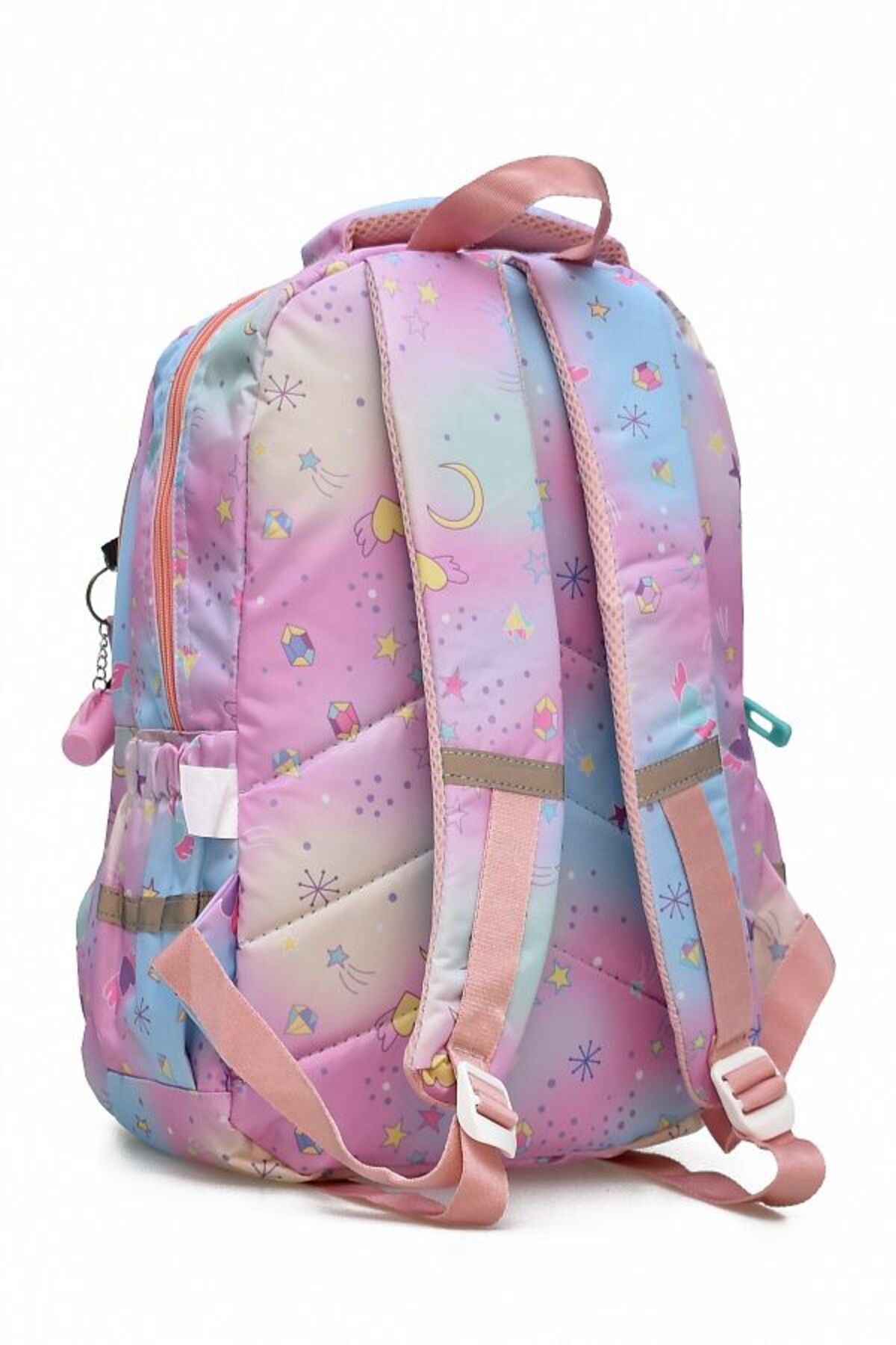 1385 3 lü Ortopedik Çok Gözlü Su Geçirmez Laptop Bölmeli Aksesuarlı Çocuk Okul Sırt Çanta