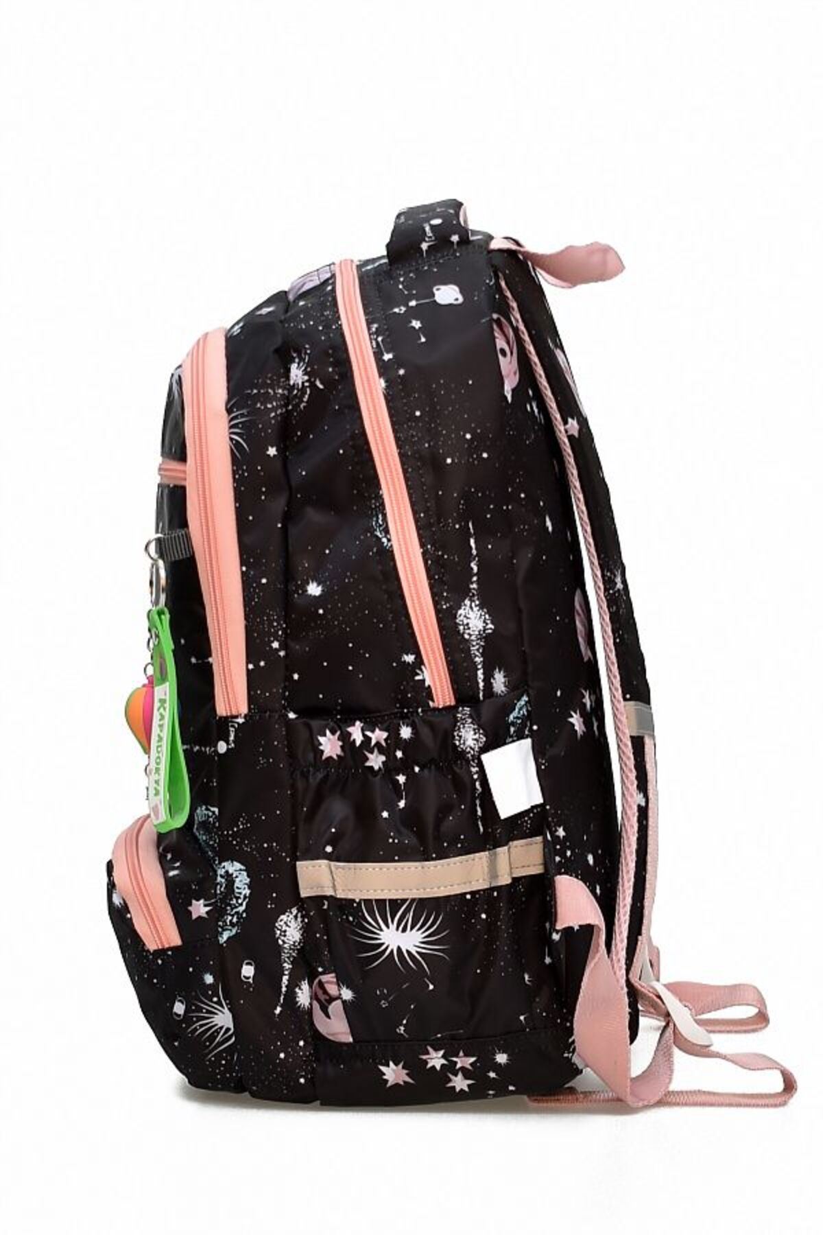 1385 3 lü Ortopedik Çok Gözlü Su Geçirmez Laptop Bölmeli Aksesuarlı Çocuk Okul Sırt Çanta