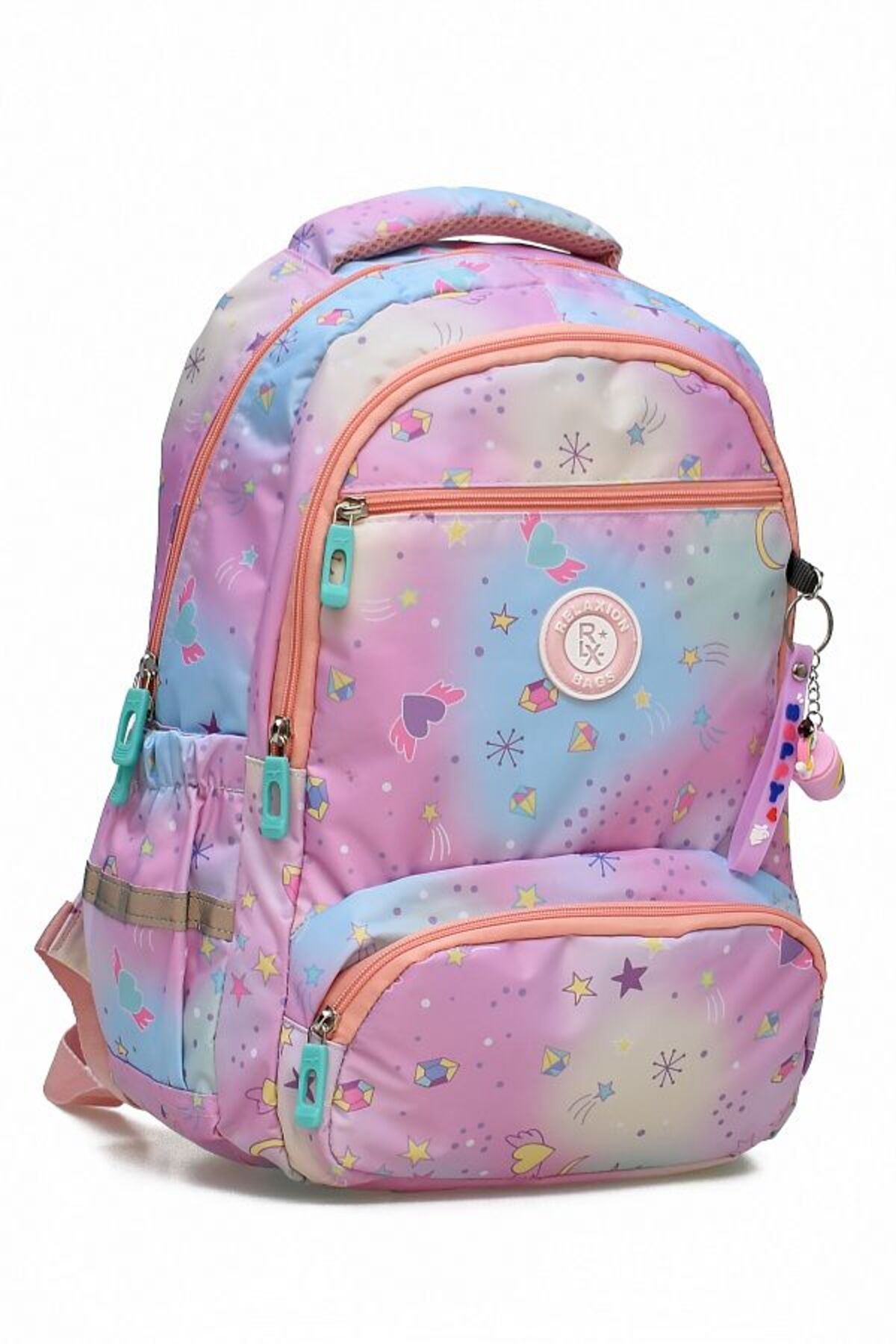 1385 3 lü Ortopedik Çok Gözlü Su Geçirmez Laptop Bölmeli Aksesuarlı Çocuk Okul Sırt Çanta