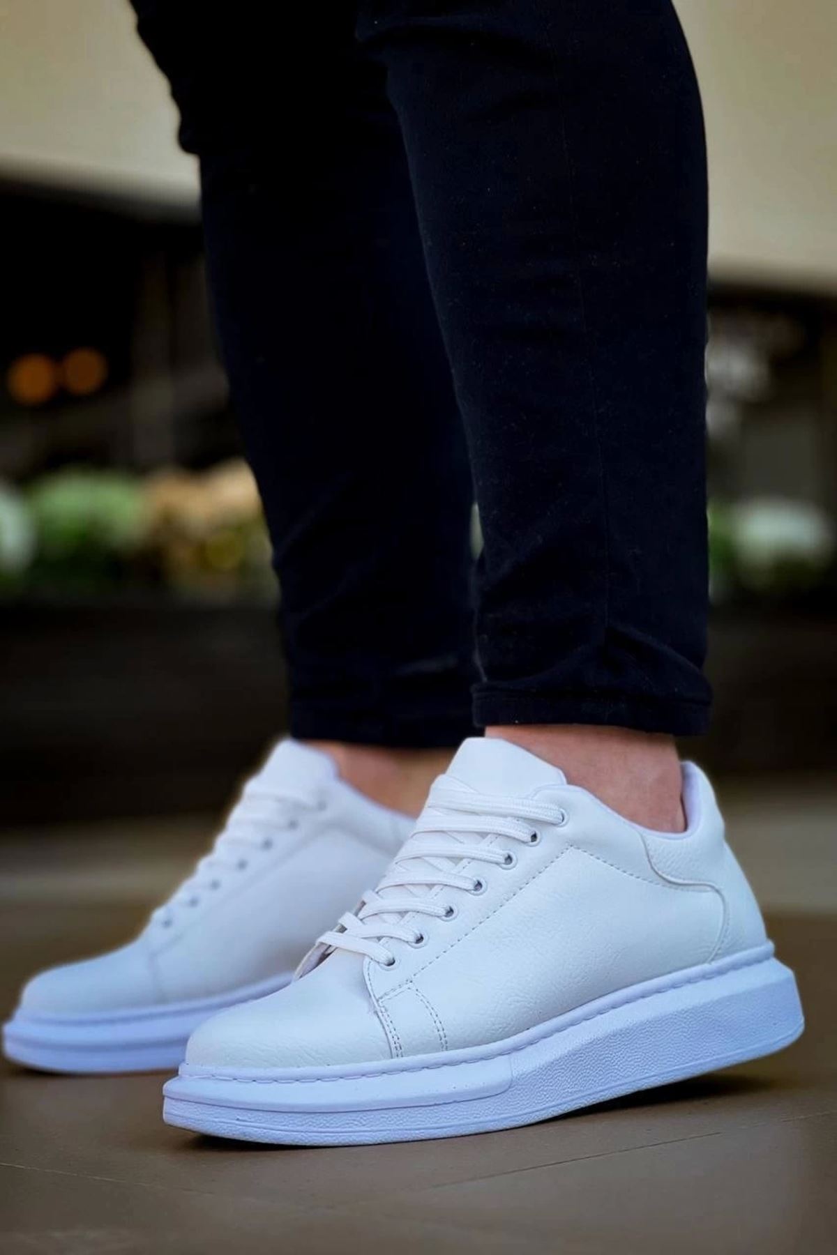 KB-X500 Kuback Bağcıklı Beyaz Günlük Erkek Ayakkabı