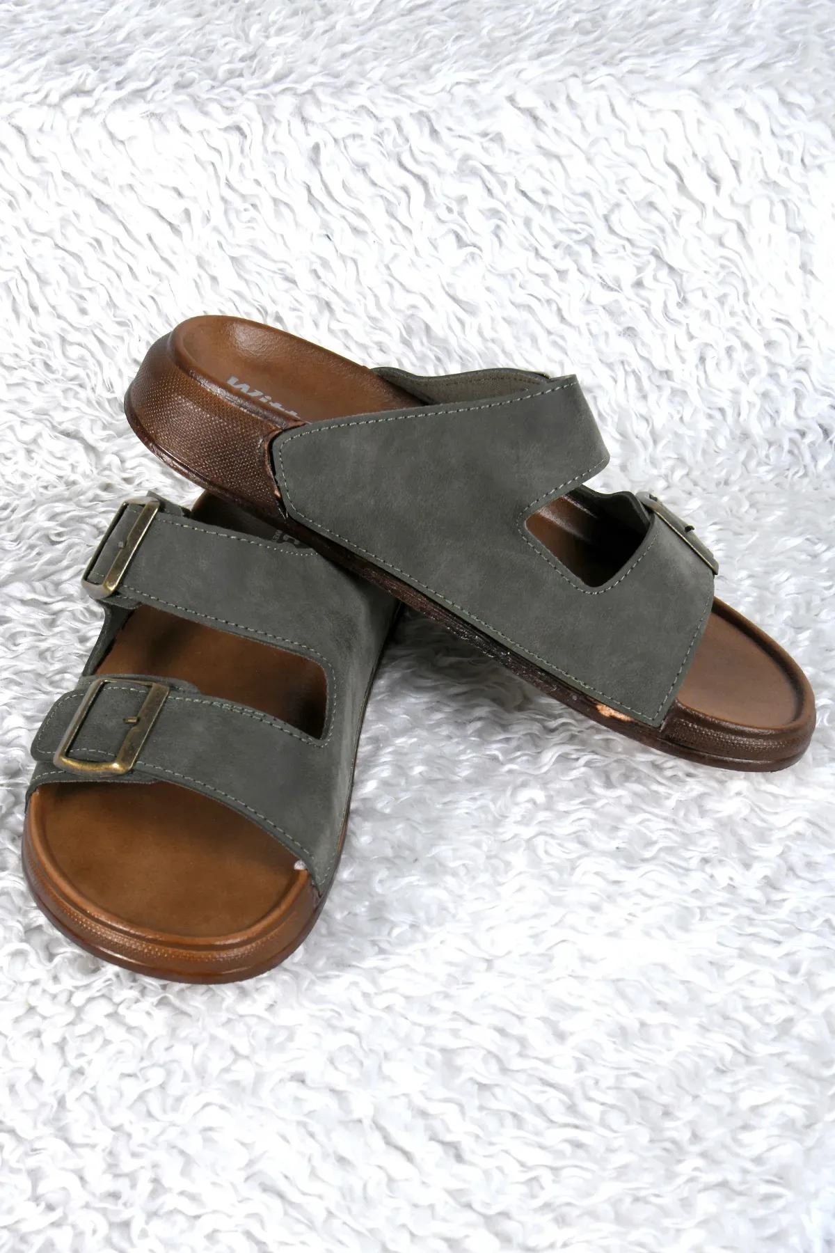 Yumuşak Deri Anatomik Terletmez Kaymaz Taban Dikişli Ultra Lüks Ayarlanabilir Erkek Terliği Çeyiz