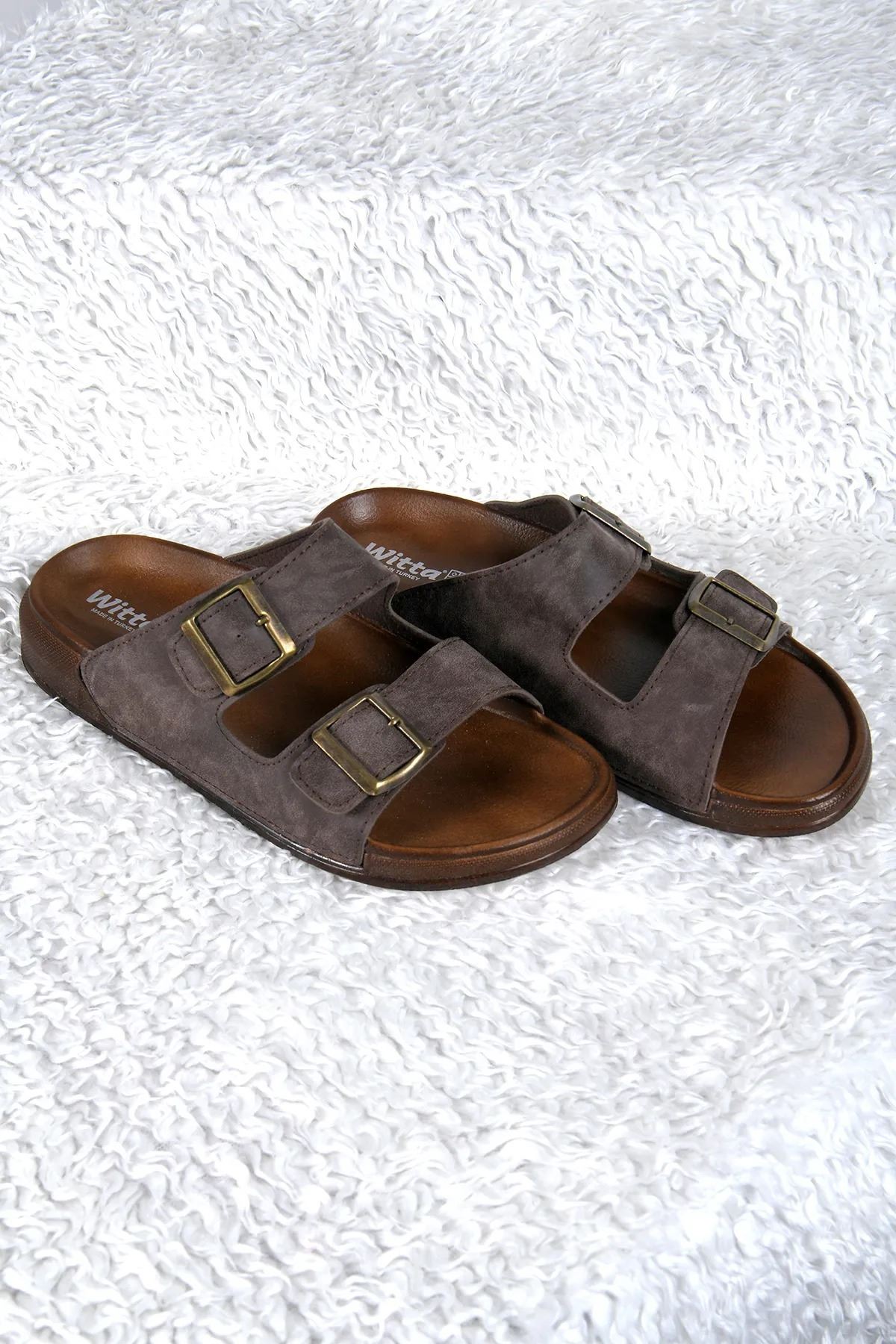 Yumuşak Deri Anatomik Terletmez Kaymaz Taban Dikişli Ultra Lüks Ayarlanabilir Erkek Terliği Çeyiz