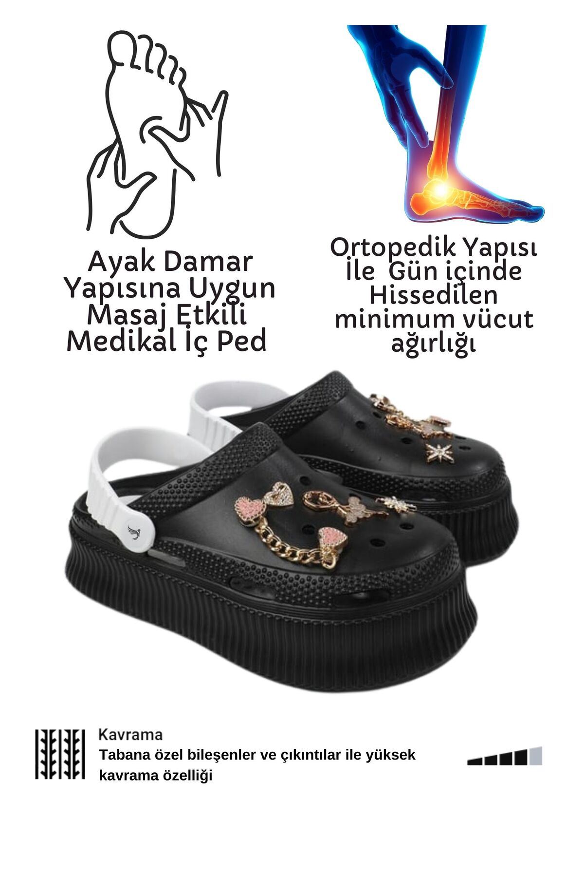 Medikal Terlik Ortopedik Pedli Masaj Etkili Süper Yumuşak Rahat Taş Figürlü Doktor Hastahane Hemşire