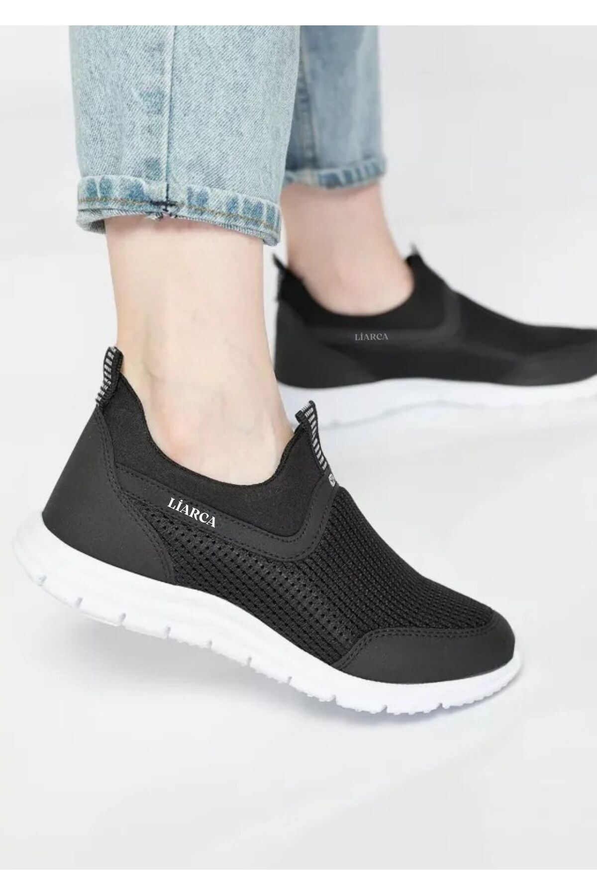 Kadın Erkek  Unisex Ortopedik Bağcıksız Nefes Alabilen Hafif Yürüyüş Sneaker Spor Ayakkabı 36 37 38