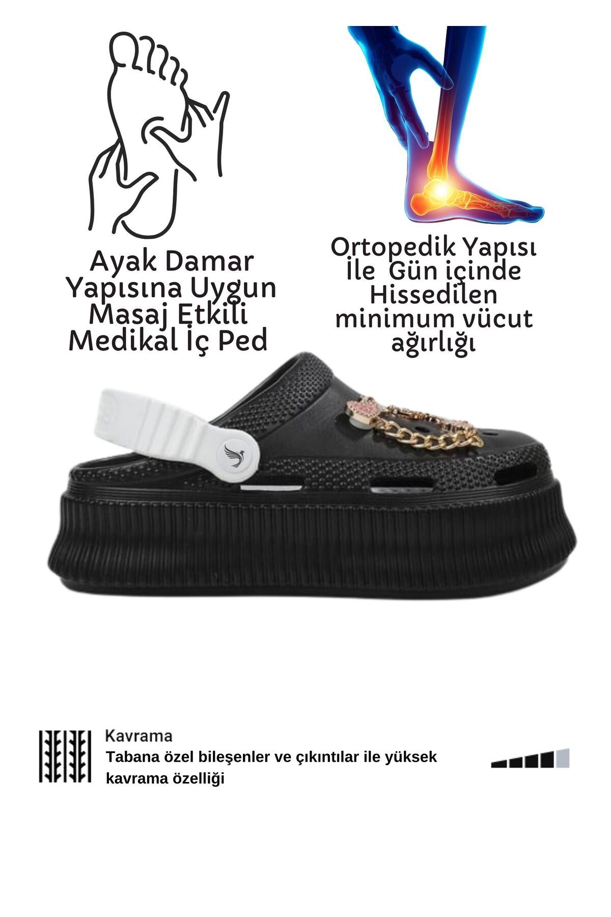 Medikal Terlik Ortopedik Pedli Masaj Etkili Süper Yumuşak Rahat Taş Figürlü Doktor Hastahane Hemşire