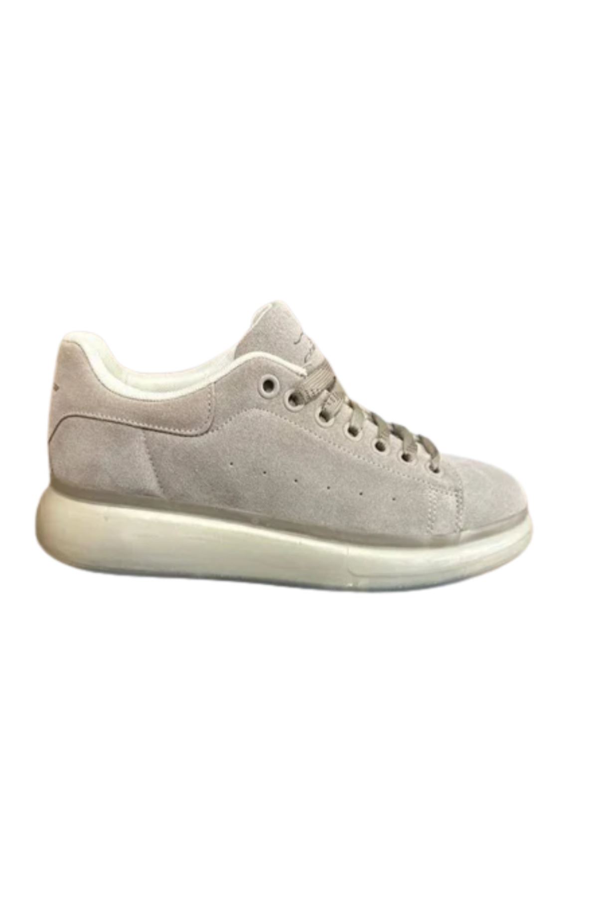 6073 Sınırlı Sayıda Hakiki Deri Yüksek Jel Taban İthal Bağcıklı Sneaker Spor Ayakkabı