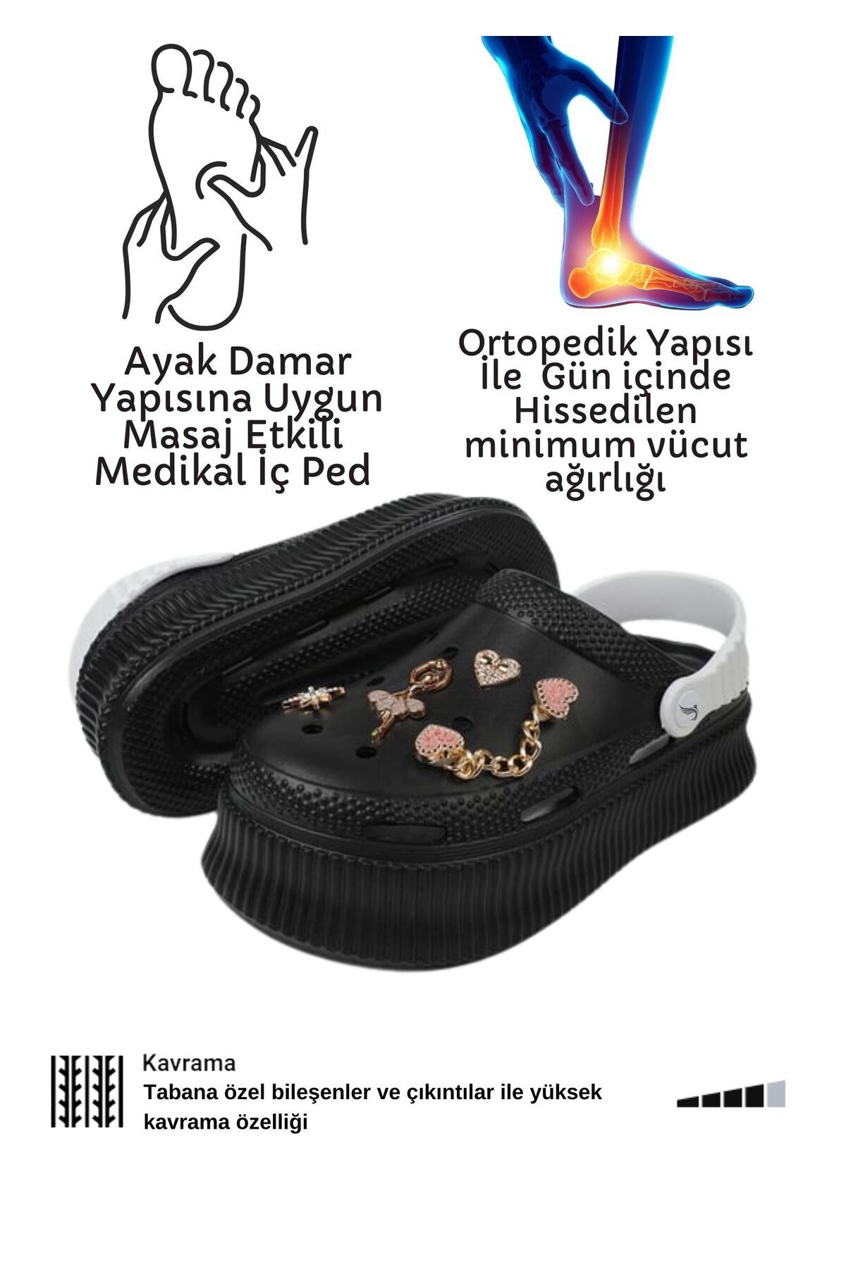 Medikal Terlik Ortopedik Pedli Masaj Etkili Süper Yumuşak Rahat Taş Figürlü Doktor Hastahane Hemşire