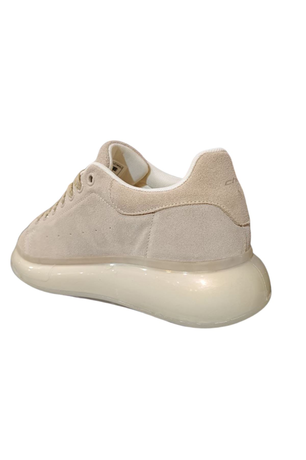 6073 Sınırlı Sayıda Hakiki Deri Yüksek Jel Taban İthal Bağcıklı Sneaker Spor Ayakkabı