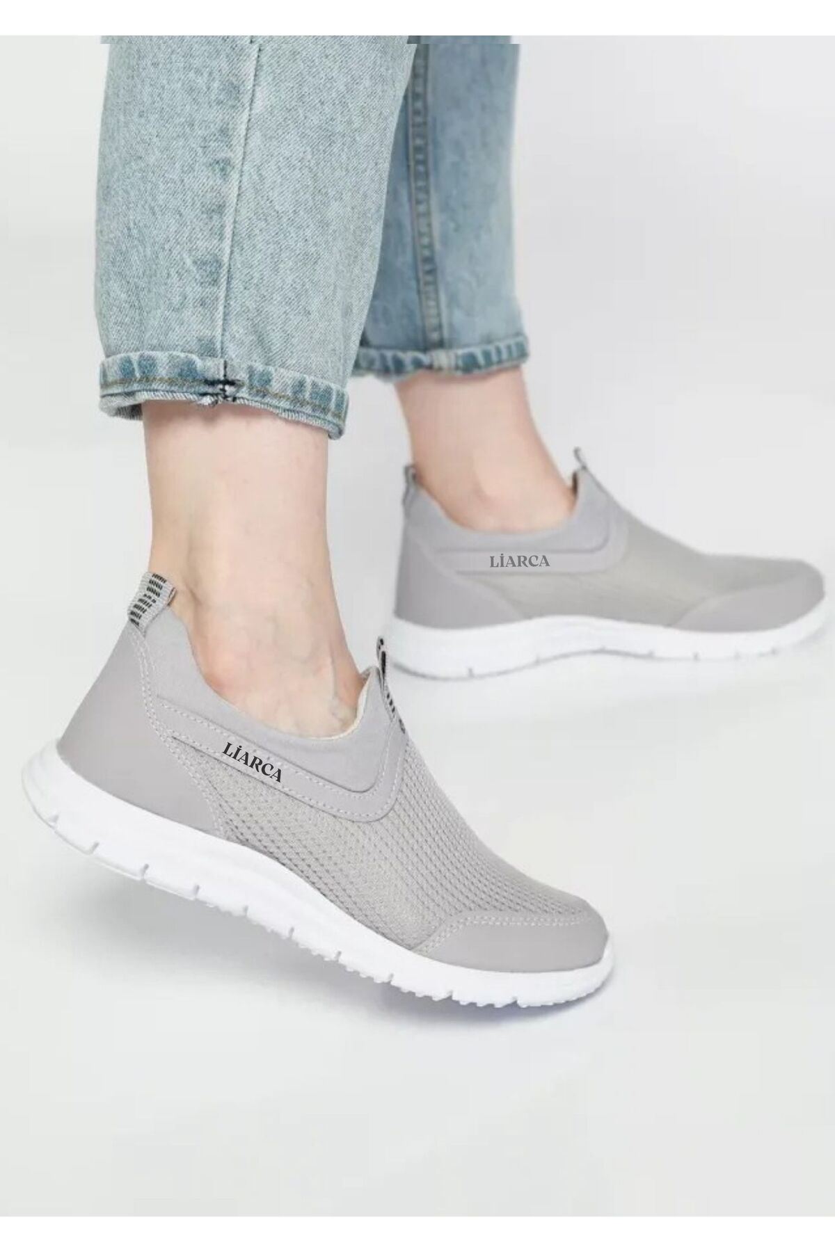 Kadın Erkek  Unisex Ortopedik Bağcıksız Nefes Alabilen Hafif Yürüyüş Sneaker Spor Ayakkabı  38