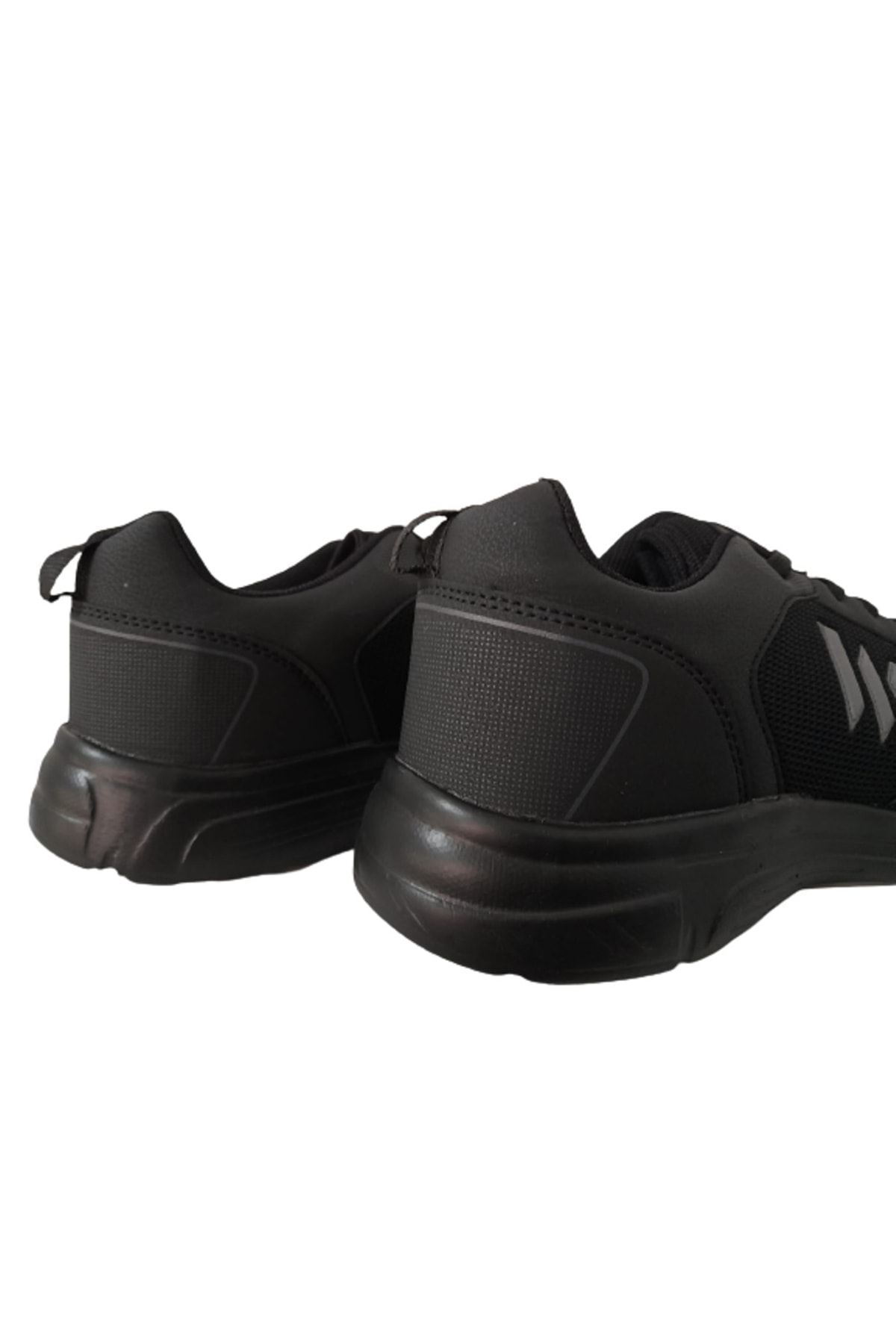 Erkek Siyah-siyah Anorak Büyük Beden Günlük Bağcıklı Spor Ayakkabı