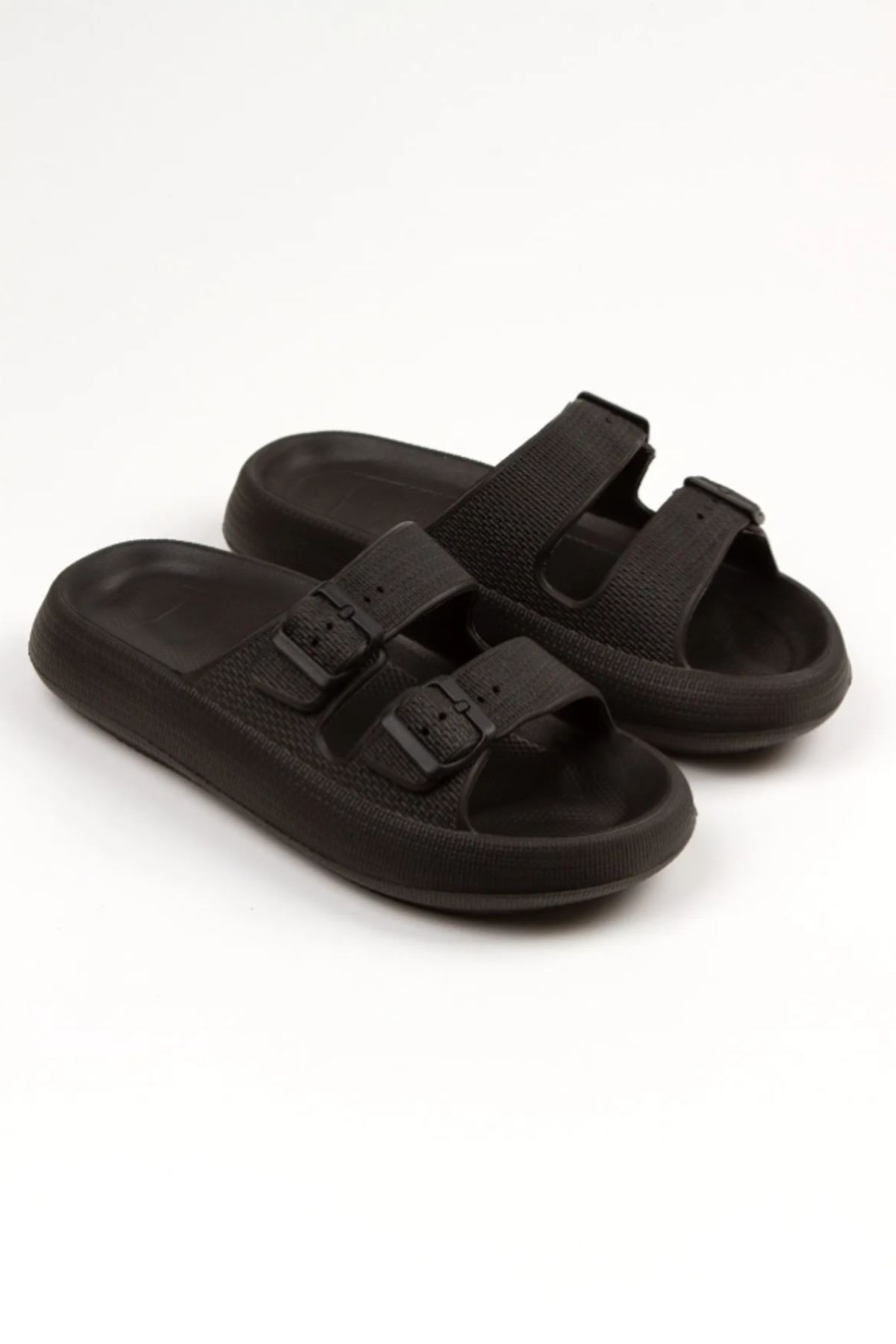 Plaj Havuz Bahçe Deniz Yazlık Yumuşak Kalın Tabanlı Çift Bant erkek Günlük Terlik