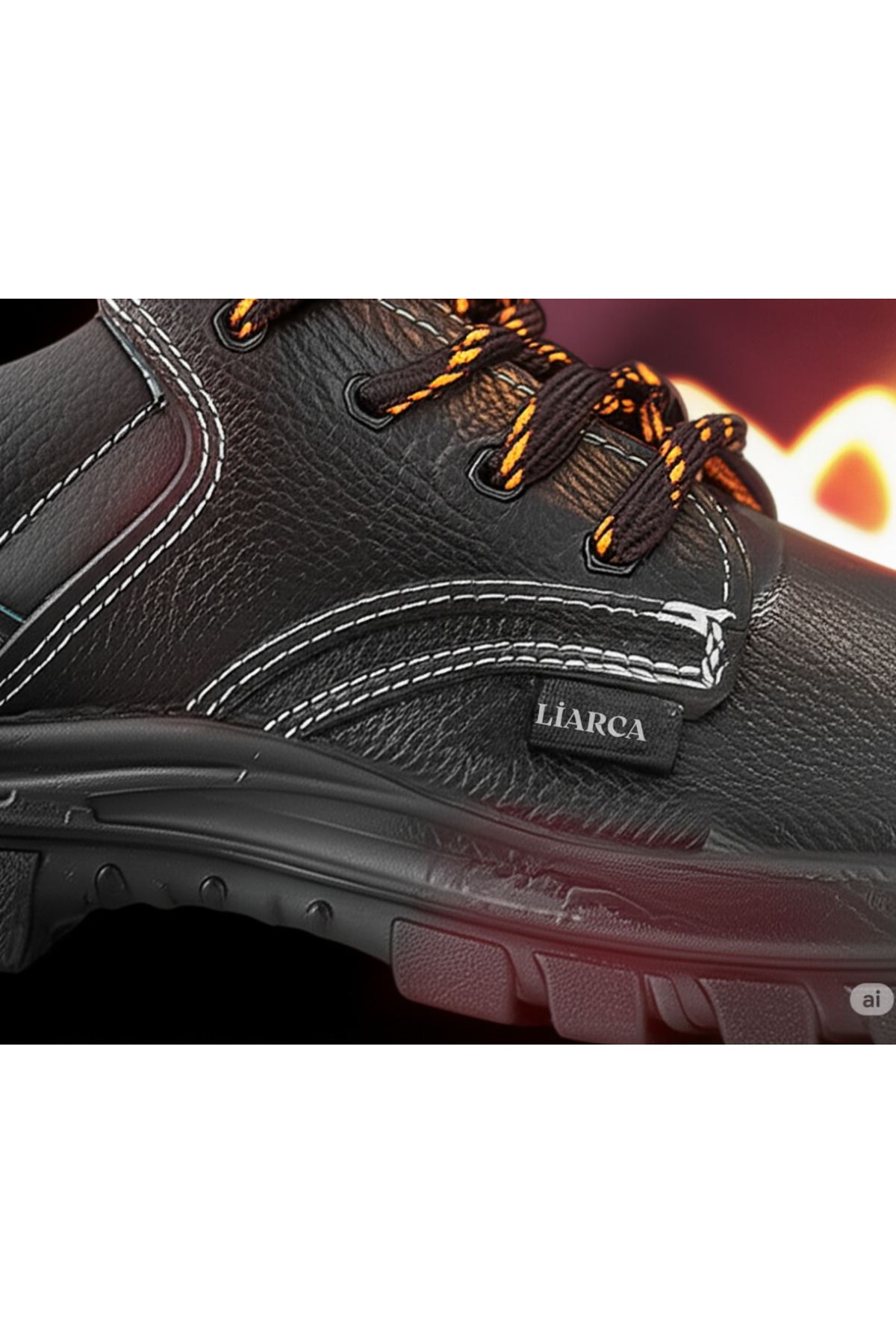 ProGuard™ Çelik Burunlu Deri Tam Kapalı İş Ayakkabısı – Hafif, Kaymaz, Şok Emici, Su & Yağ Geçirmez