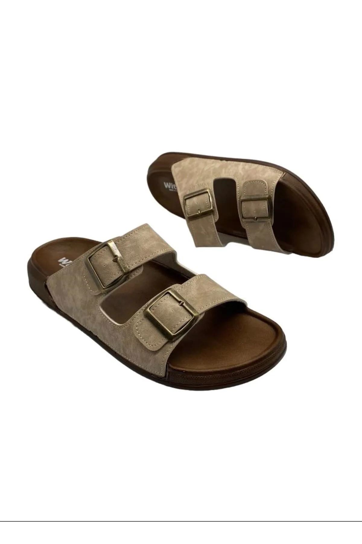 Yumuşak Deri Anatomik Terletmez Kaymaz Taban Dikişli Ultra Lüks Ayarlanabilir Erkek Terliği Çeyiz