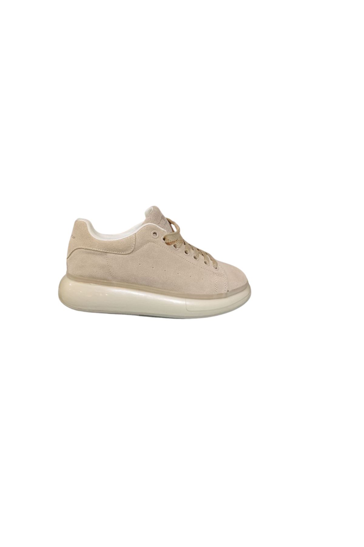 Sınırlı Sayıda Hakiki Deri Yüksek Jel Taban İthal Bağcıklı Sneaker Spor Ayakkabı