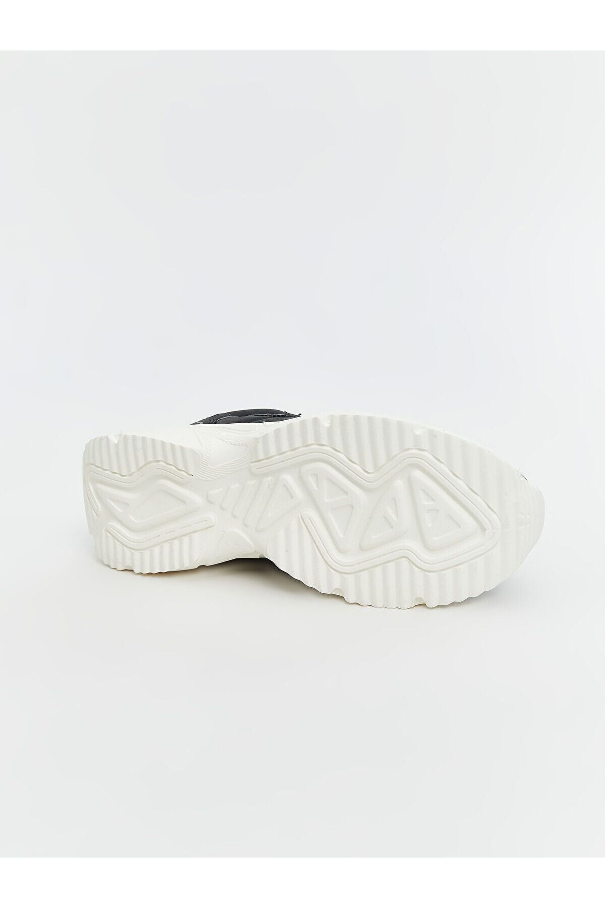 Siyah Beyaz Air Taban Erkek Yürüyüş Koşu Spor Ayakkabı - File Detaylı Rahat Günlük Sneaker