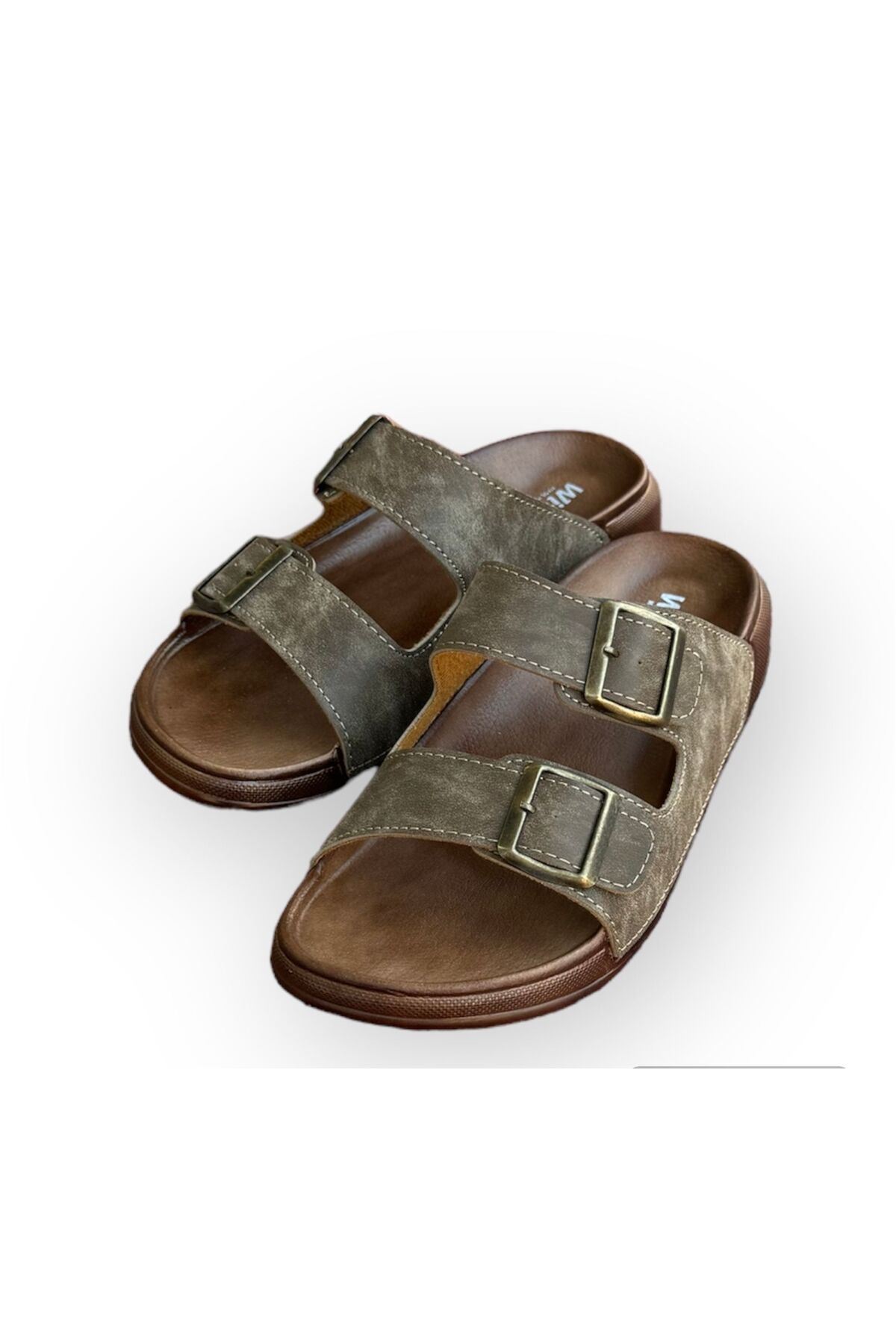 erkek çift toka ortapedik taban hafif terlik