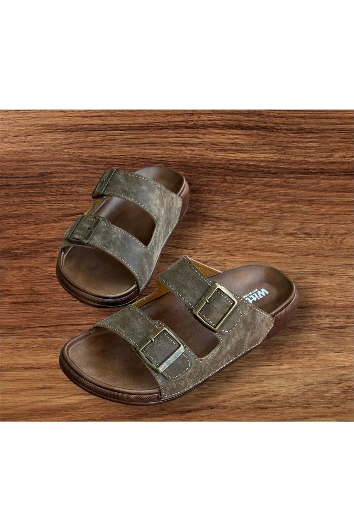 erkek çift toka ortapedik taban hafif terlik