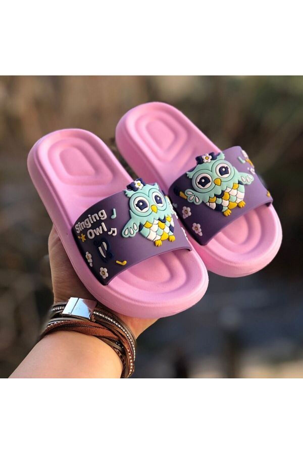 3D Desenli Deniz Ev Okul Kreş Çocuk Terlik – Yumuşak Taban, Renkli Tasarım Rahat Terlik