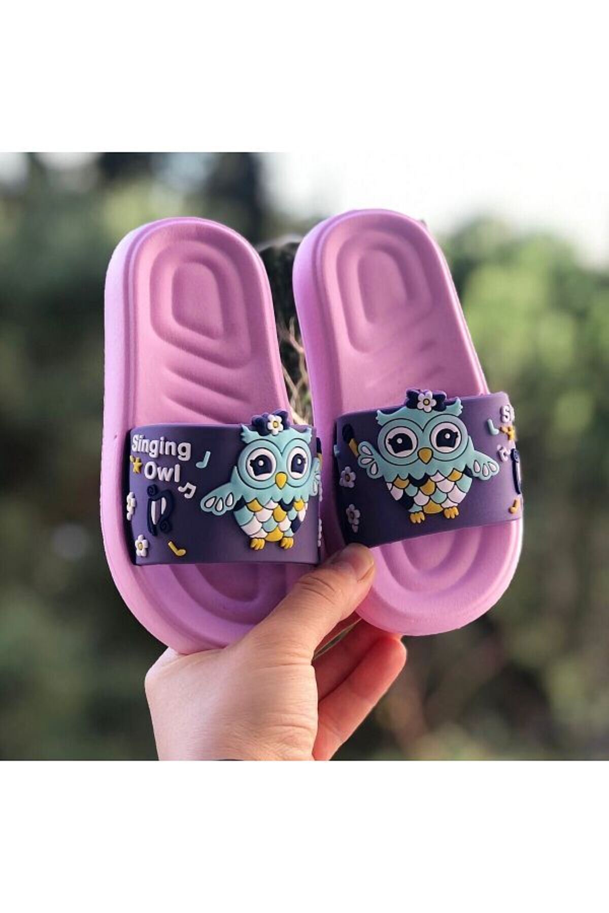 3D Desenli Deniz Ev Okul Kreş Çocuk Terlik – Yumuşak Taban, Renkli Tasarım Rahat Terlik