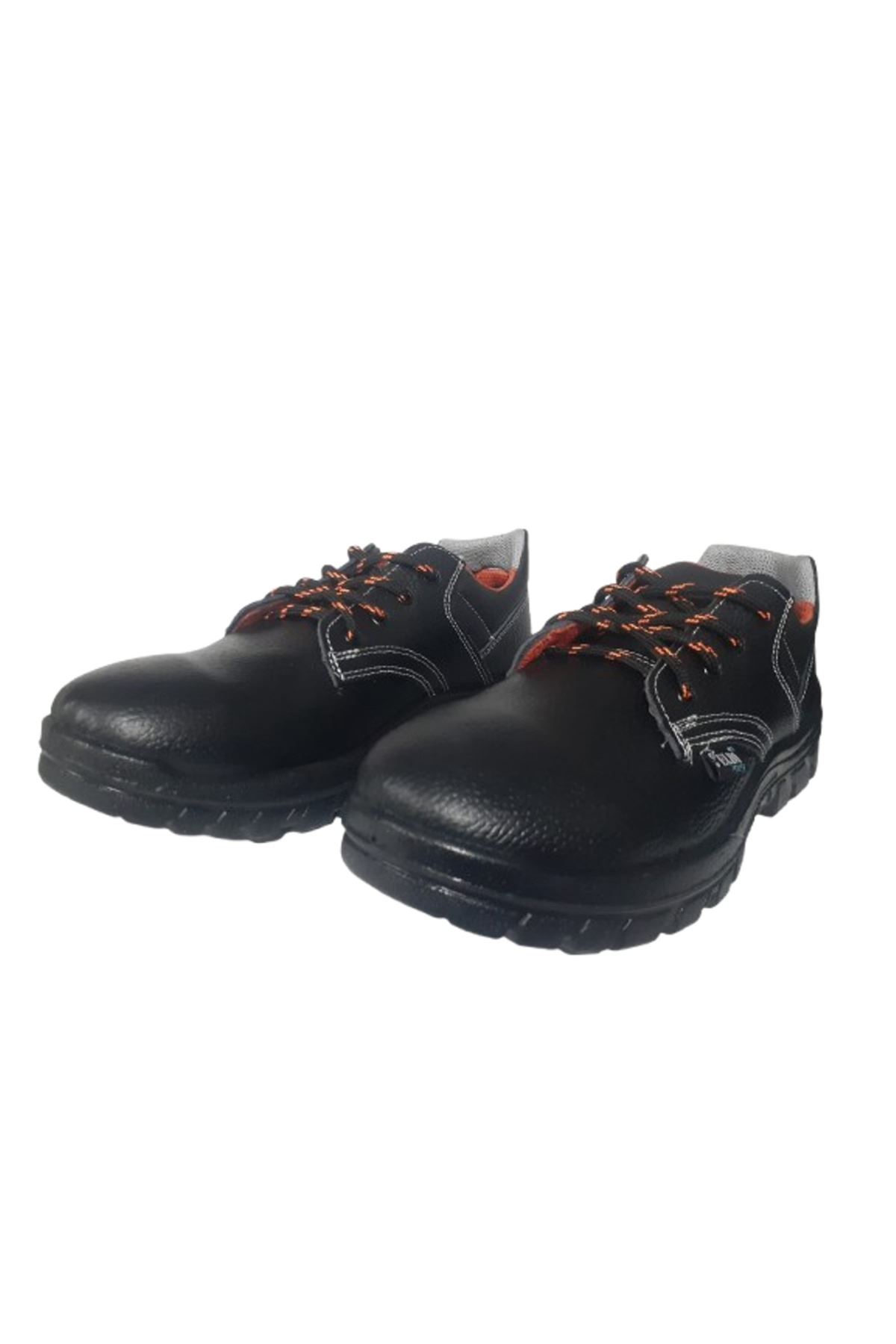 ELDİ POWER Erkek Siyah-Turuncu Çelik Burunlu Süet İş Güvenlik Ayakkabısı