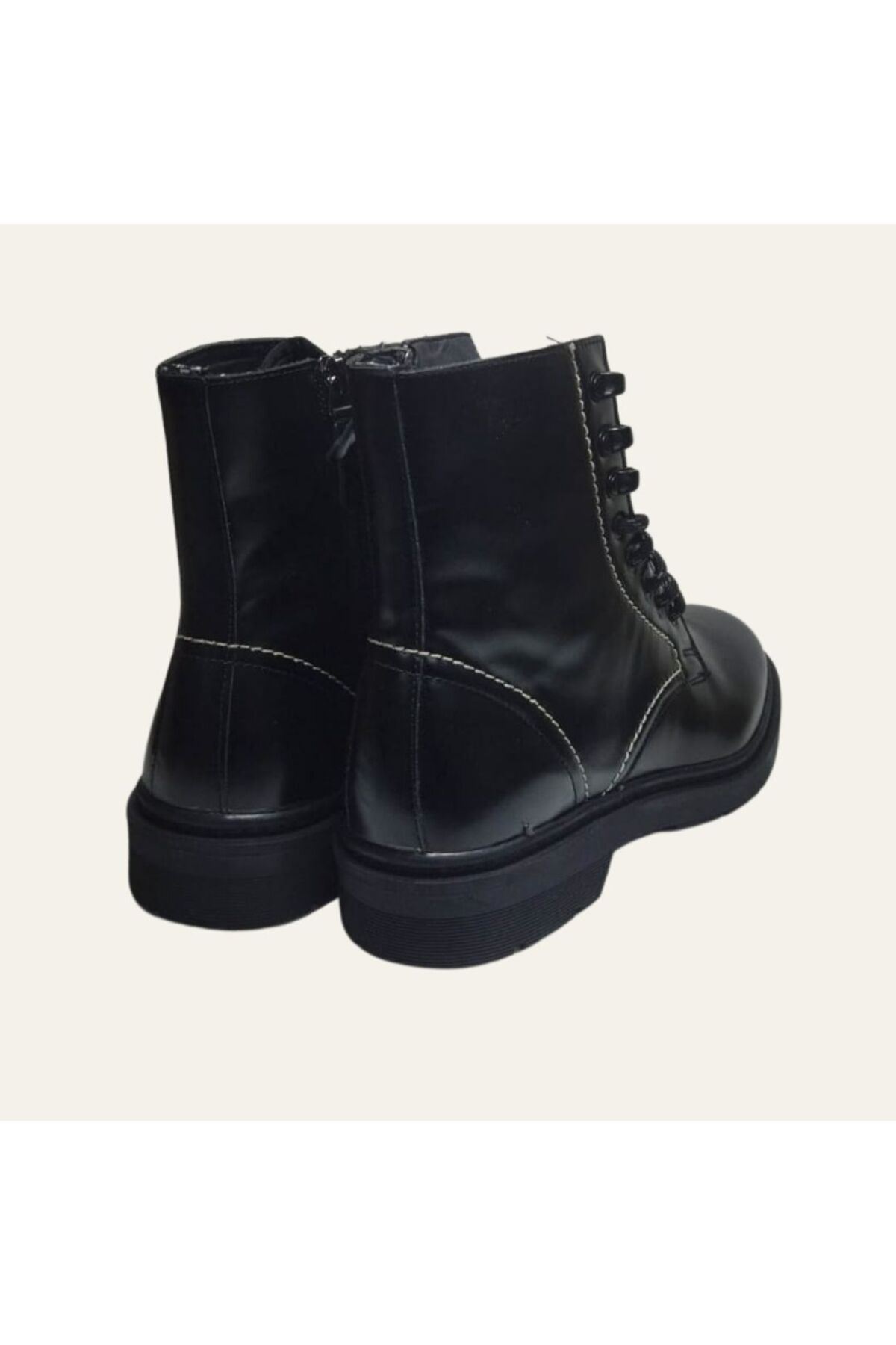 İspanyol Deri Fermuarlı Bağcıklı Su Geçirmez Çift Kat Üst Kalite Bot Çizme Postal