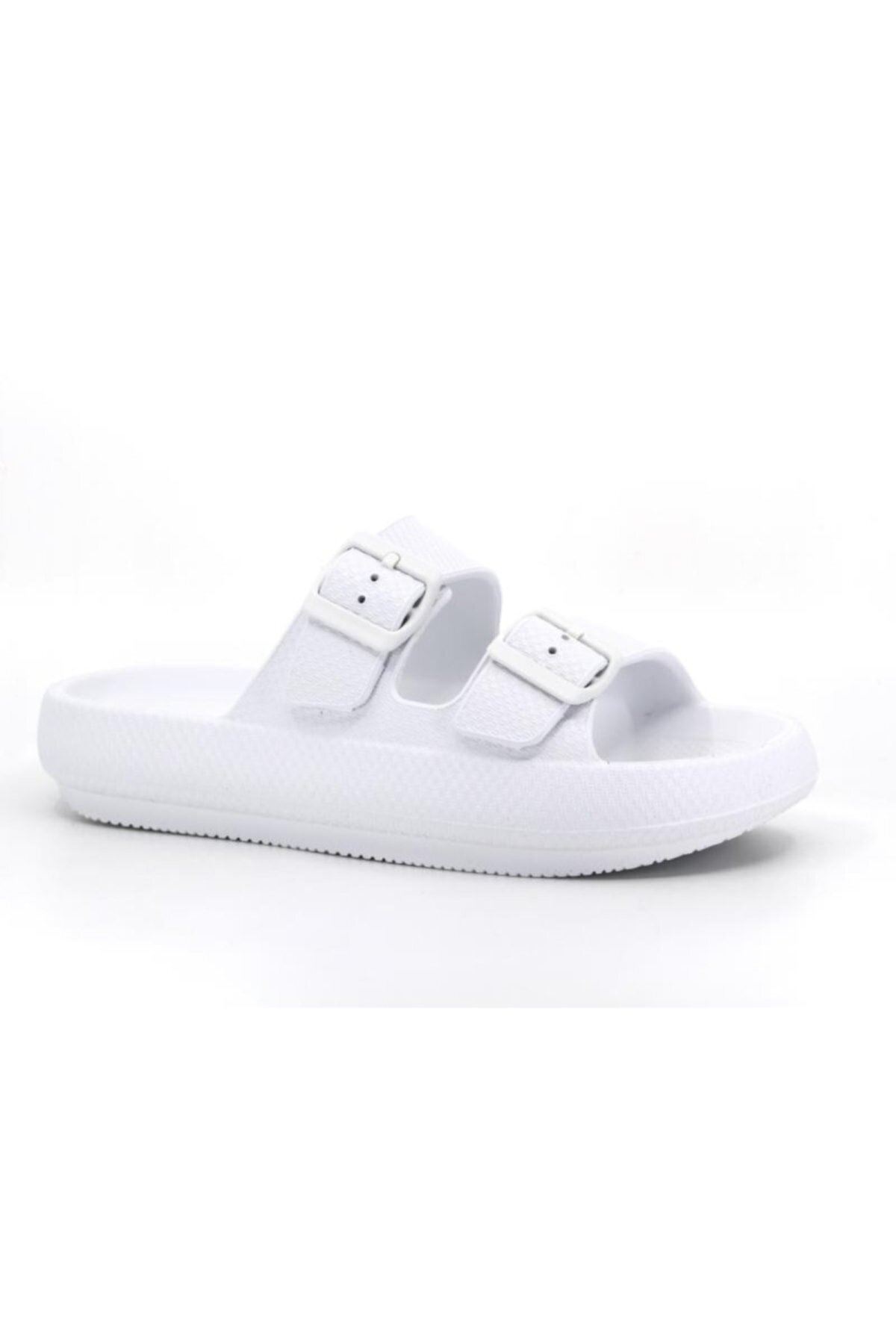 Plaj Havuz Bahçe Deniz Yazlık Yumuşak Kalın Tabanlı Çift Bant Unisex Günlük Terlik