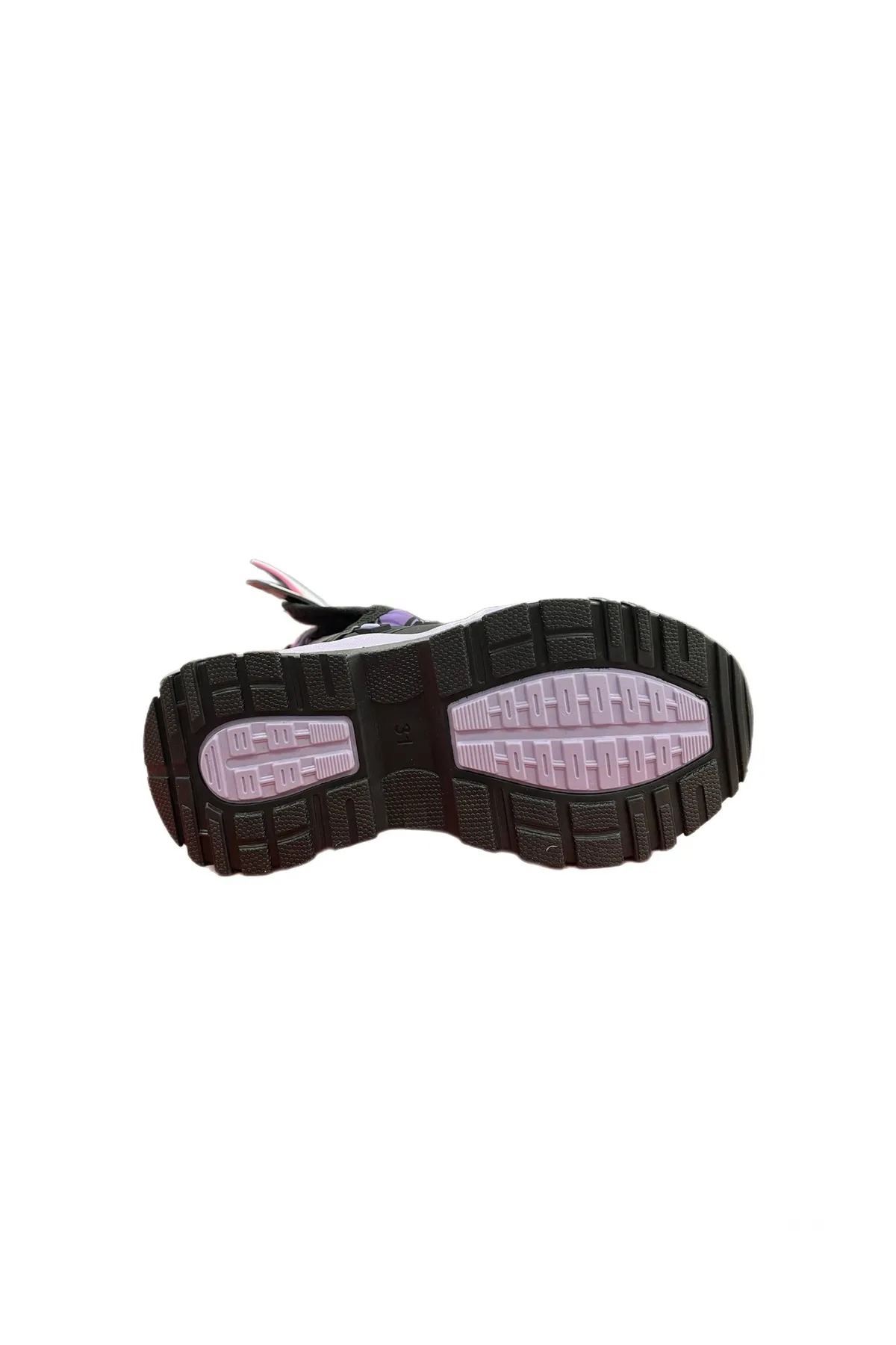 Kız Çocuk Paraşüt Kumaş Çizme Bot Pudra BuzBeyaz Yünlü Cırt Cırtlı Kaymaz Taban Su geçirmez Kar Botu