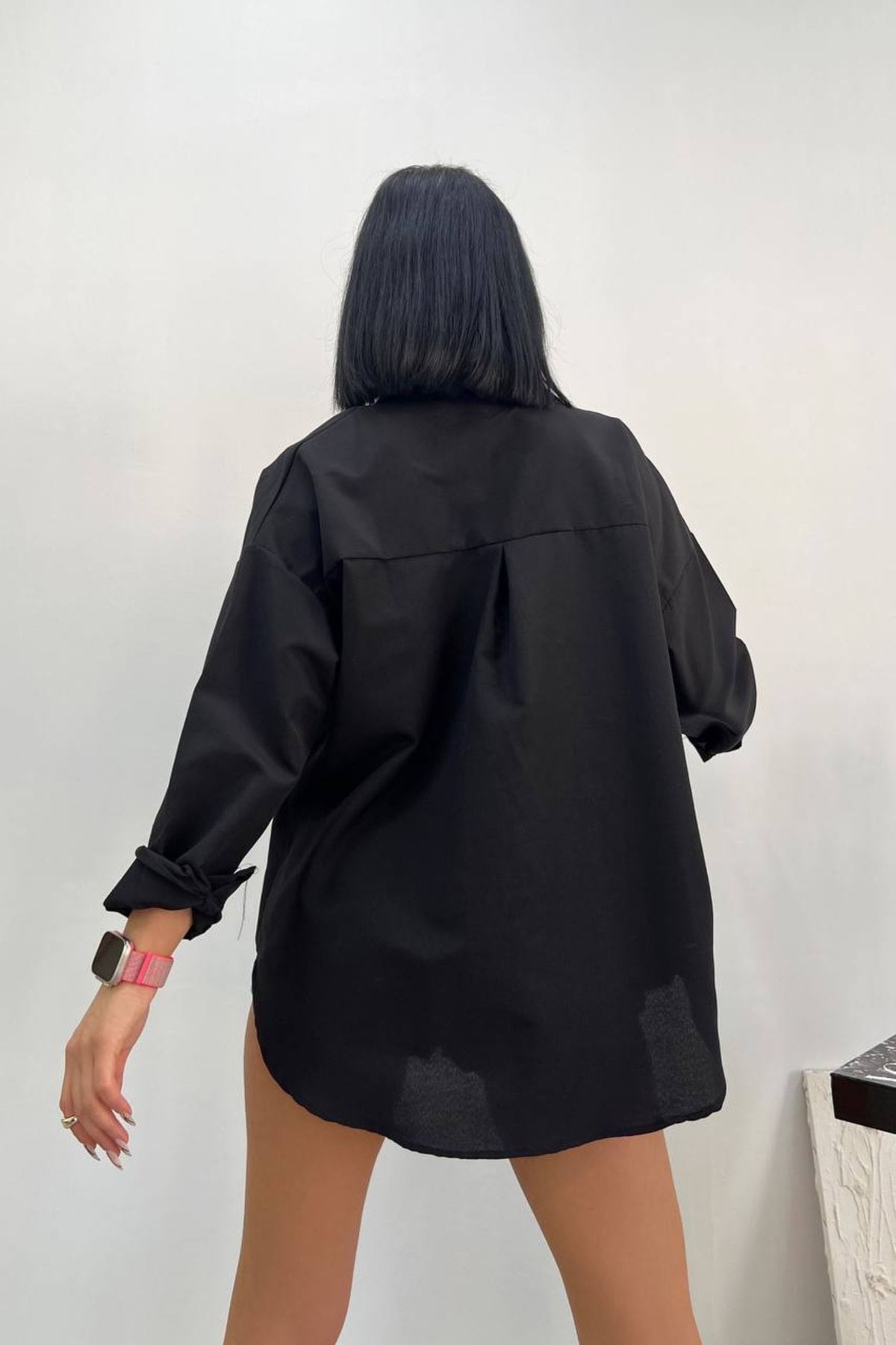 Üst Kalite Tericotone Kumaş Oversize Gömlek