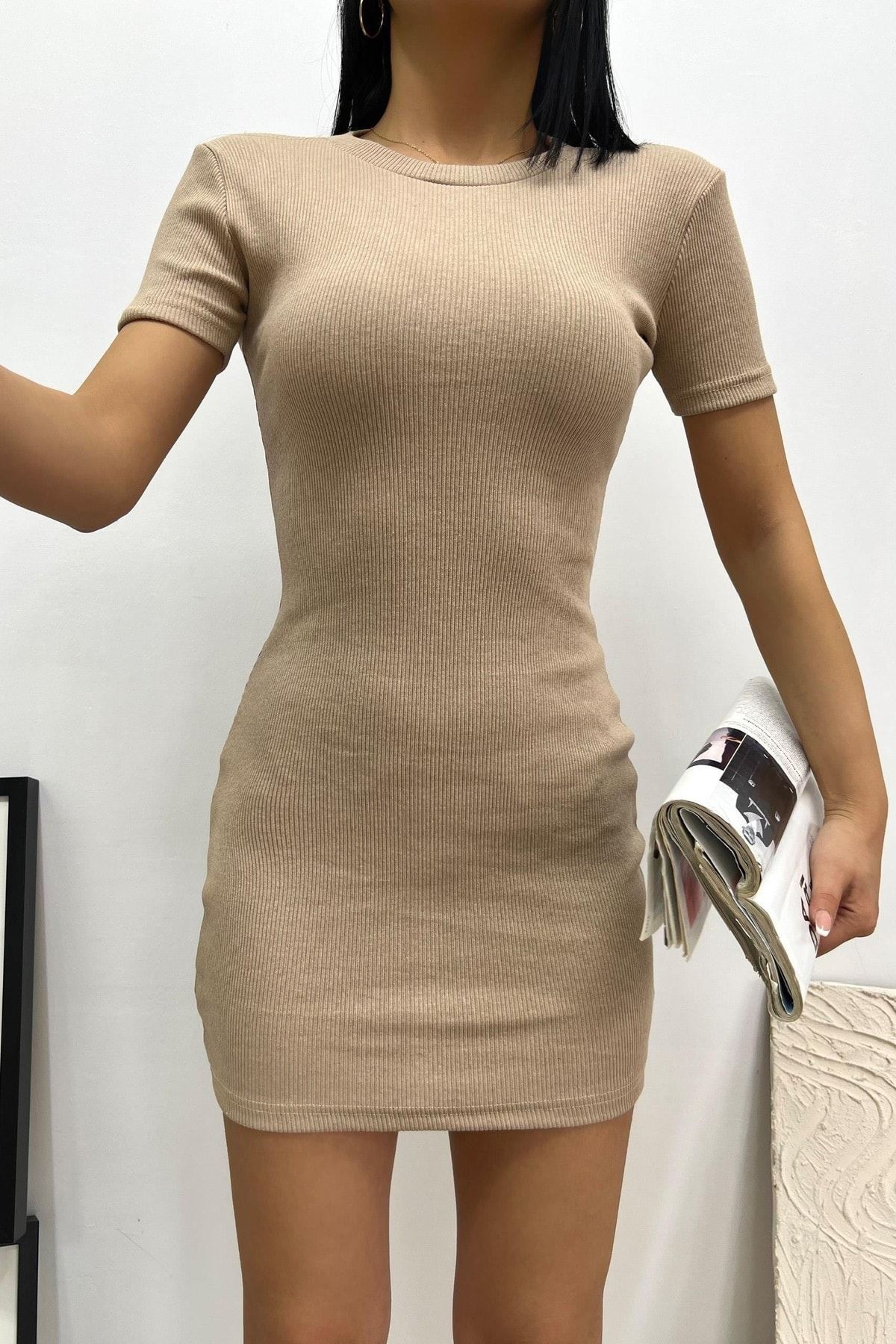 Üst Kalite Kısa Kol 24/1 Kaşkorse Elbise